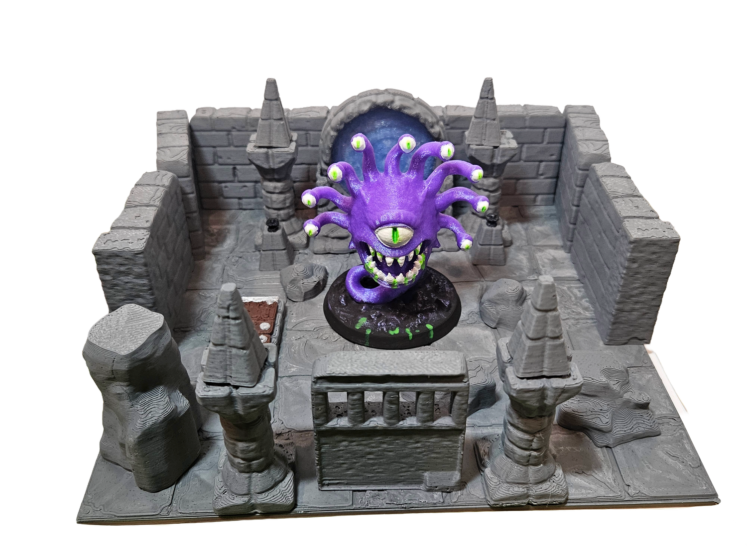 Printed beholder model, close up