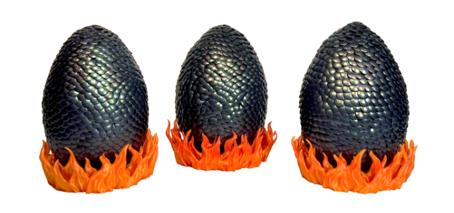 Printed dragon eggs