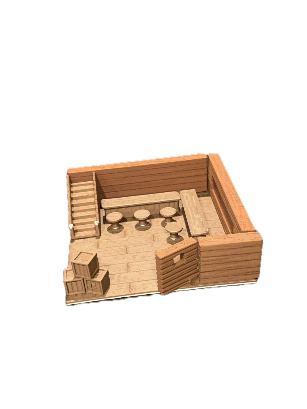 Tavern Bar Room terrain pack set up on a table