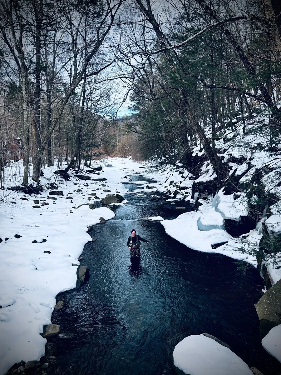 The famous Willowemoc Creek at the base of Bald Mountain