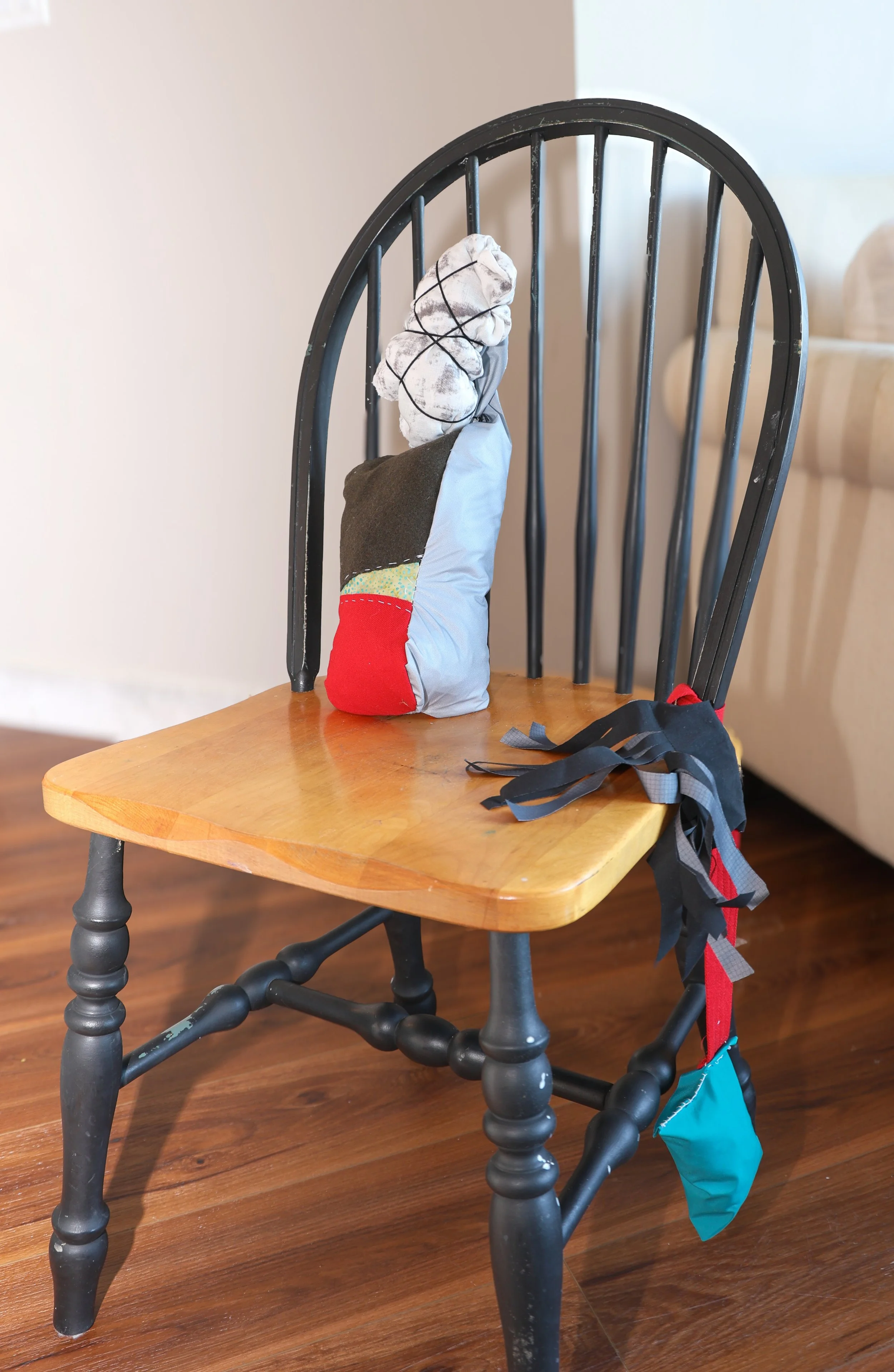 Title: Subconscious Map: Interaction Study No. 1&2
Medium: Stitched fabric and textile scraps