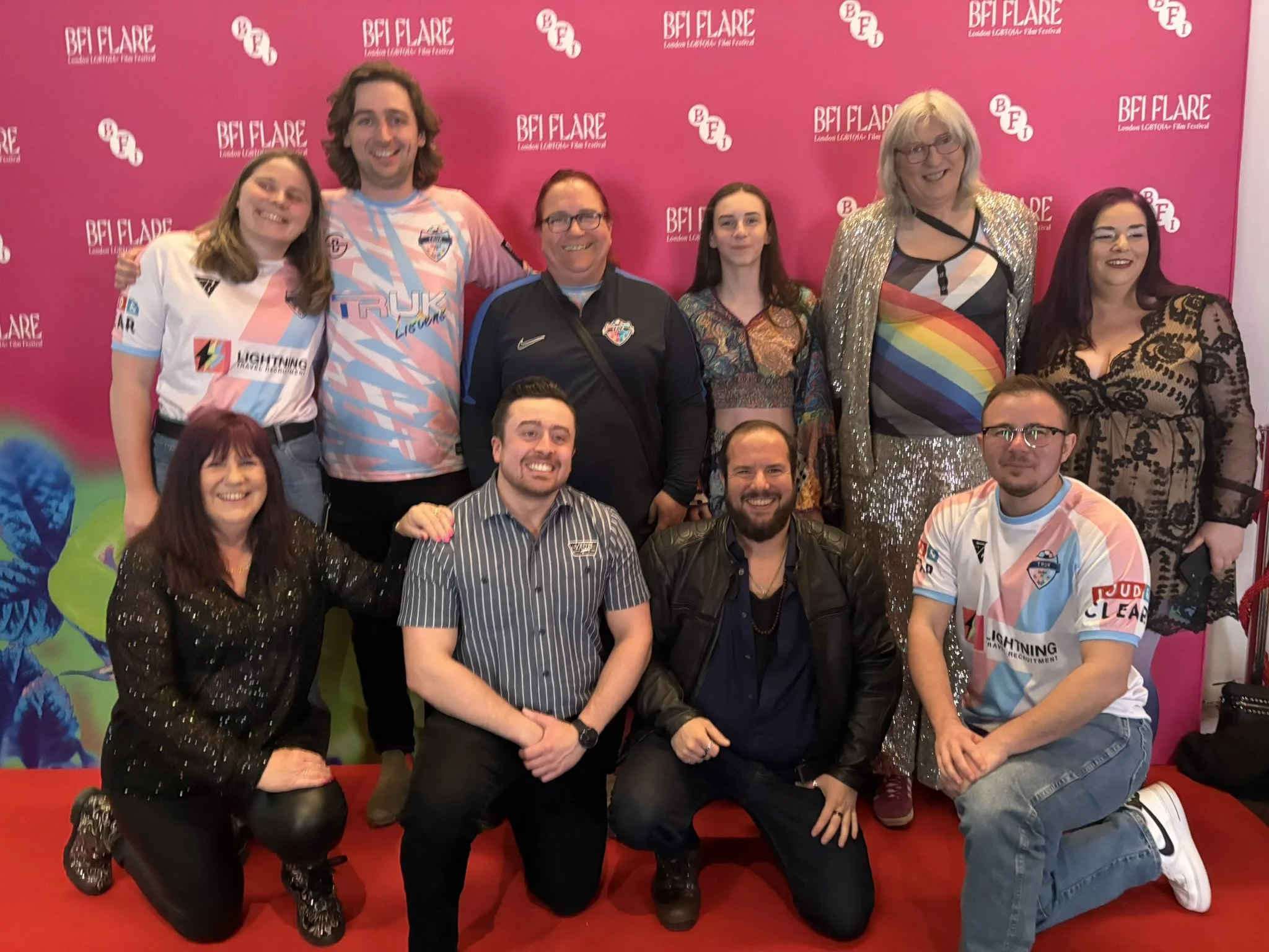 TRUK United and the film team at a screening of We'll Go Down in History at BFI Flare London LGBTQIA+ Film Festival