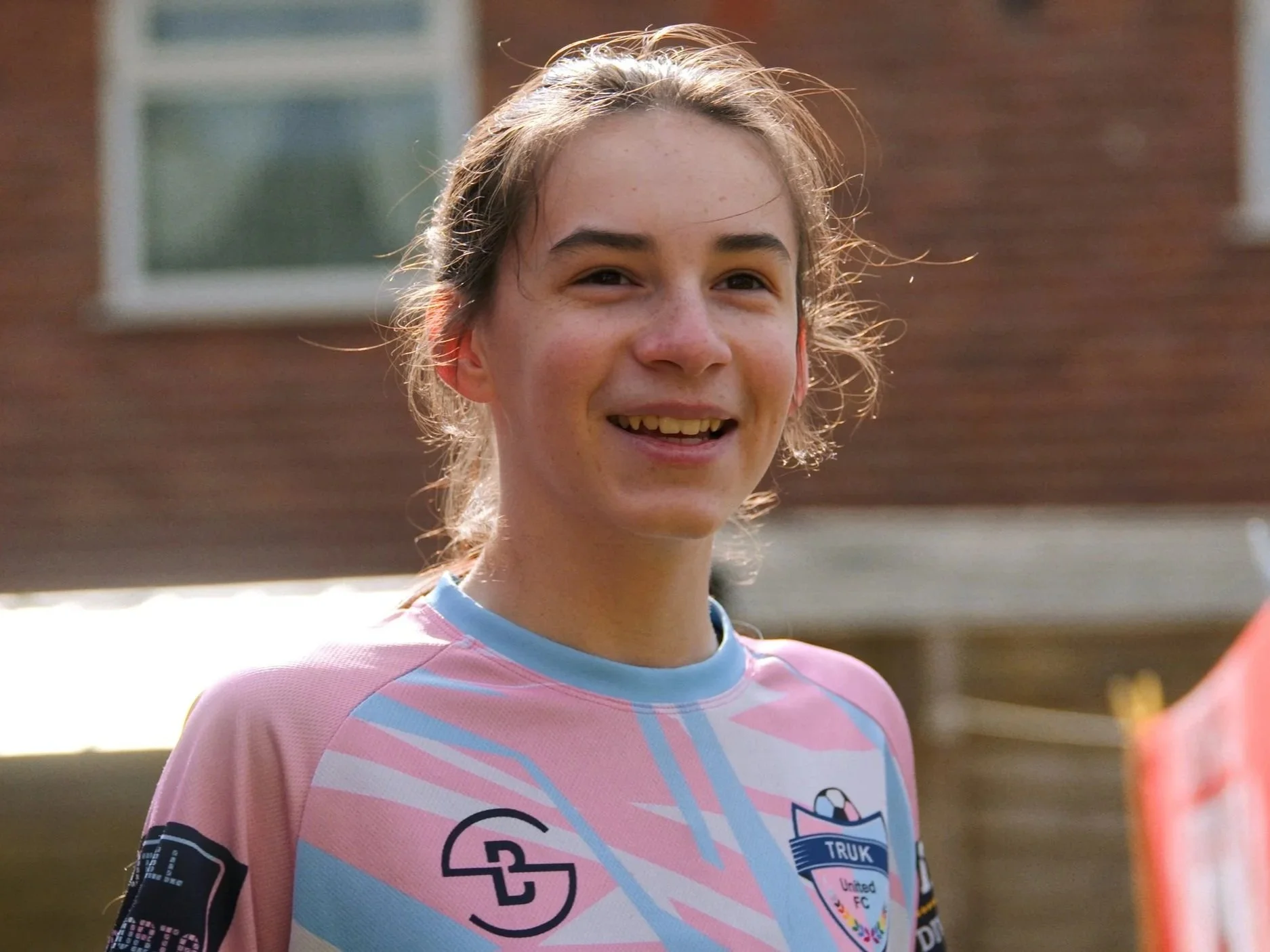 TRUK United player Emily in the garden