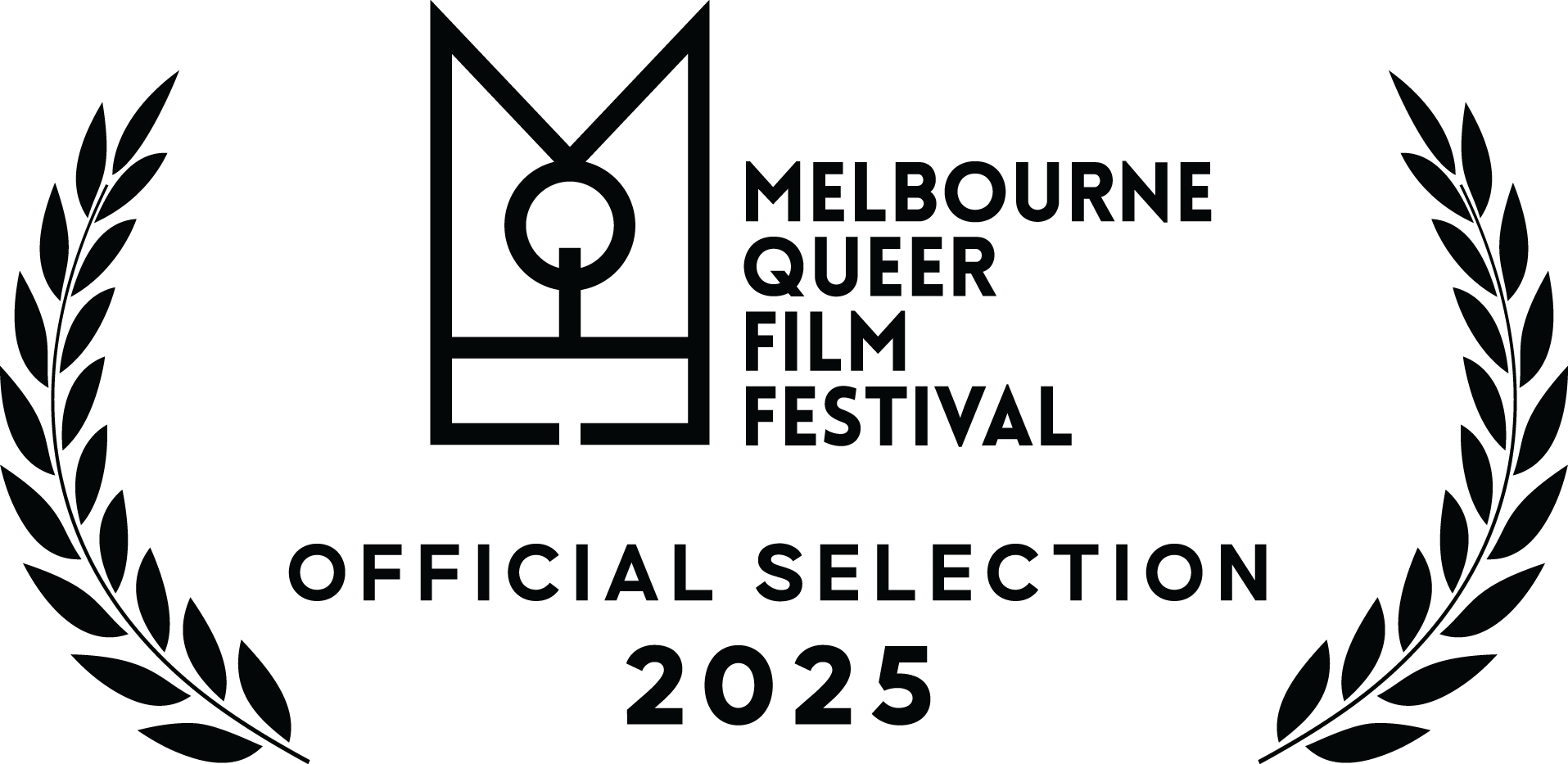 Melbourne Queer Film Festival Official Selection 2025 Laurel Logo
