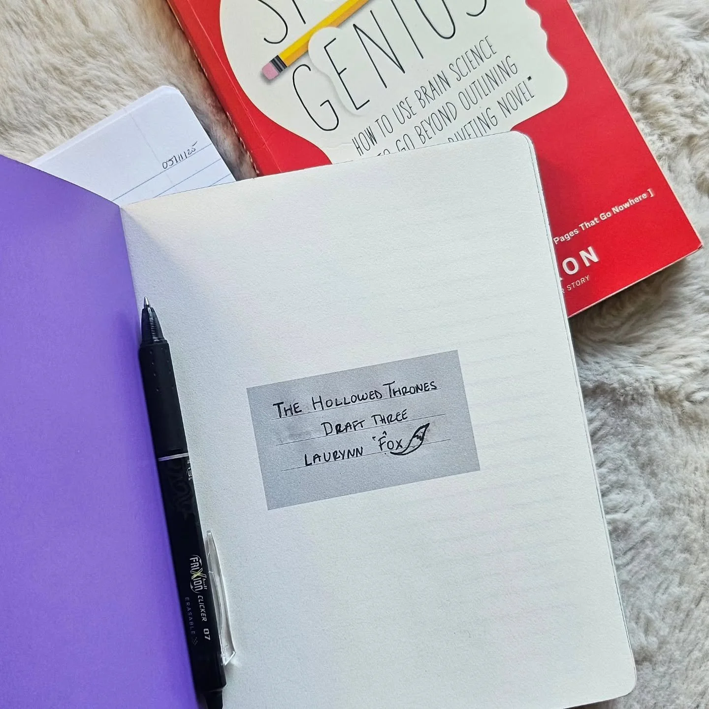I started my third draft of my debut novel yesterday.

Well, I started the scene cards.

As I've been working on my book coaching certification, I've also been using what I'm learning to basically book coach myself. Part of that was building an Insid
