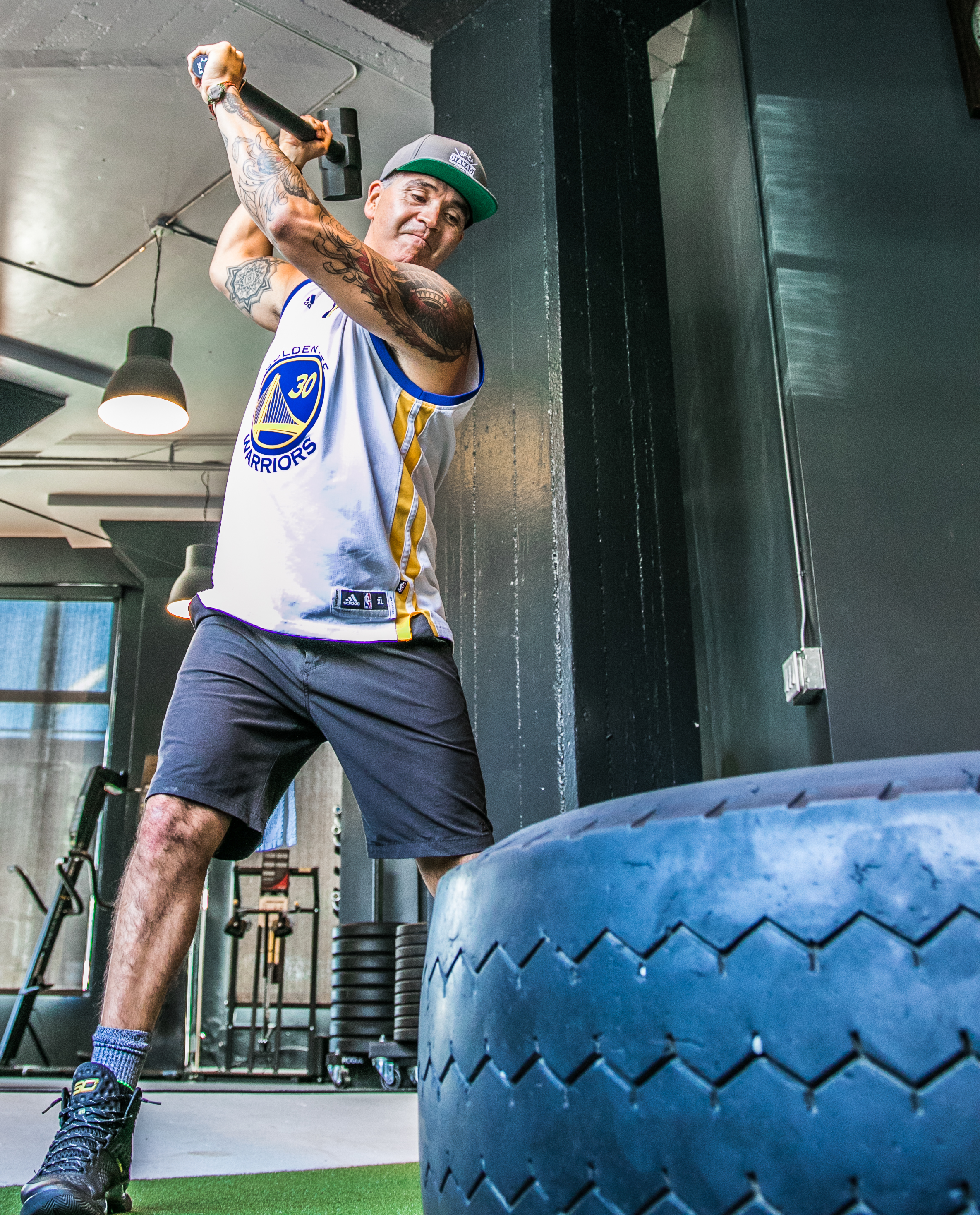 DIAKADI Trainer Tommy Armenta tire swings.jpg