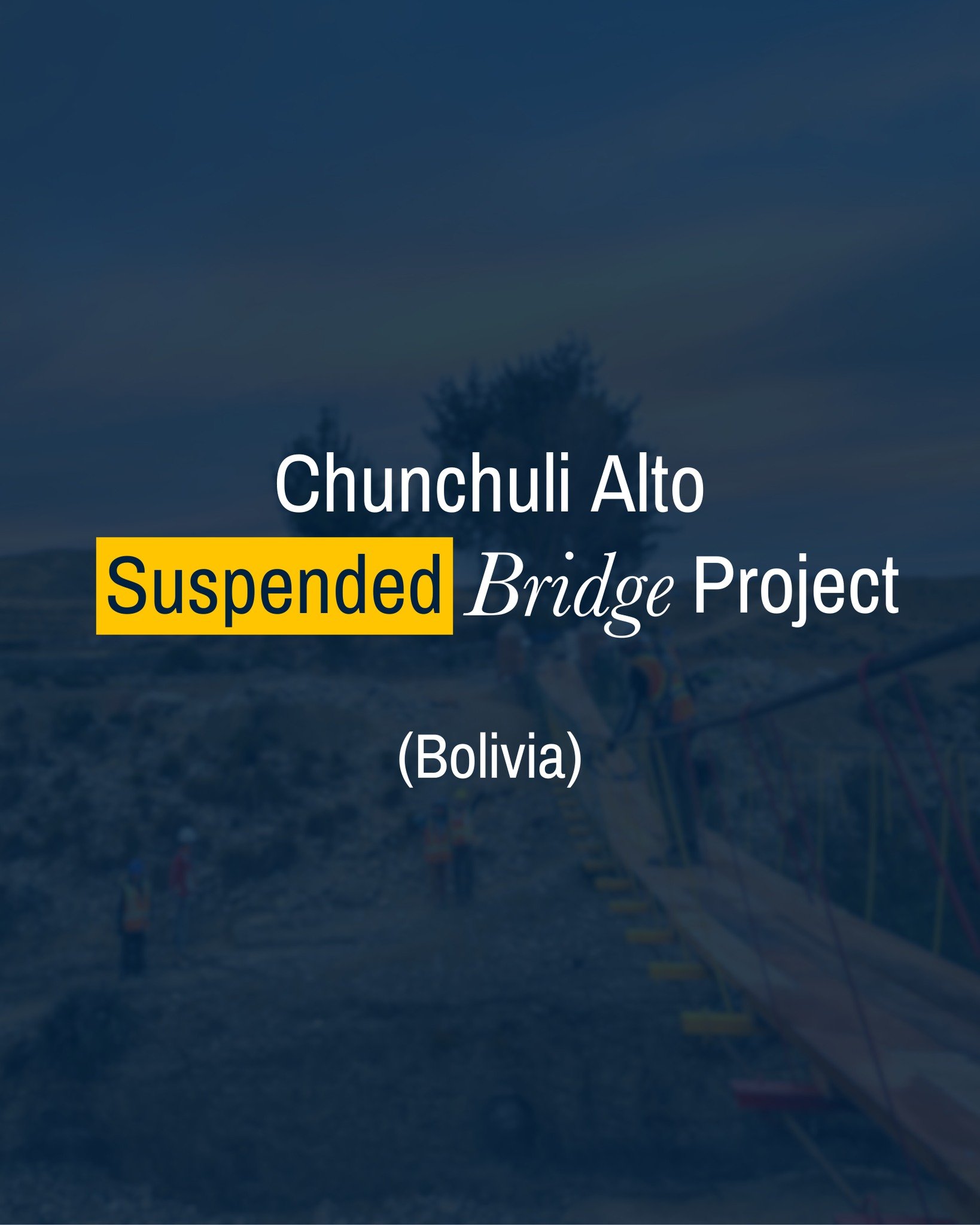 Today we celebrate the completion of the Chunchuli Alto Suspended Bridge Project in Bolivia - another life-changing project made possible by our generous supporters like you.Special thanks to volunteers from our university chapters of Alberta, Toront