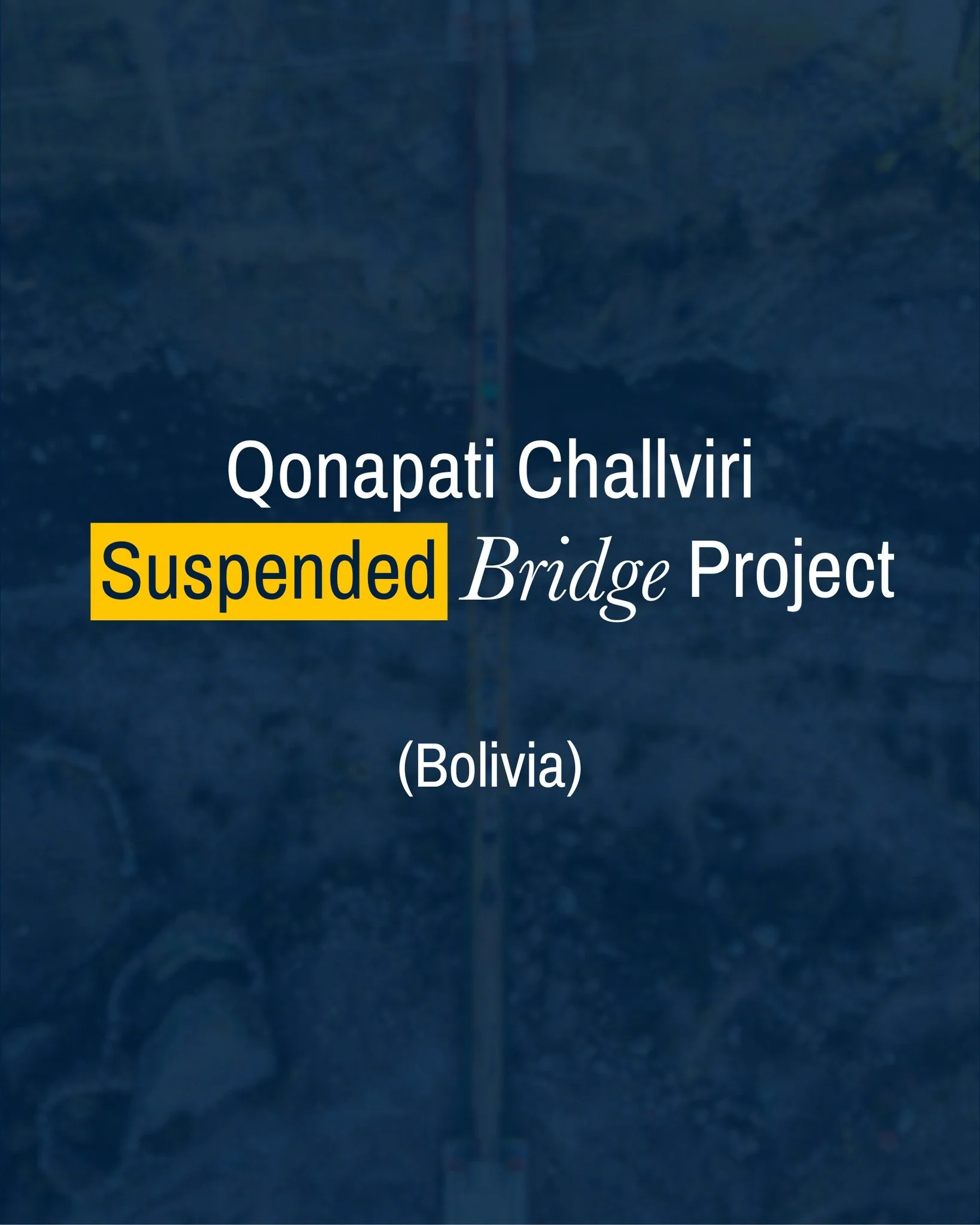 Today we celebrate the completion of the Qonapati Challviri Suspended Bridge Project in Bolivia - another life-changing project made possible by our generous supporters like you. 

Special thanks to volunteers from our university chapters of Illinois