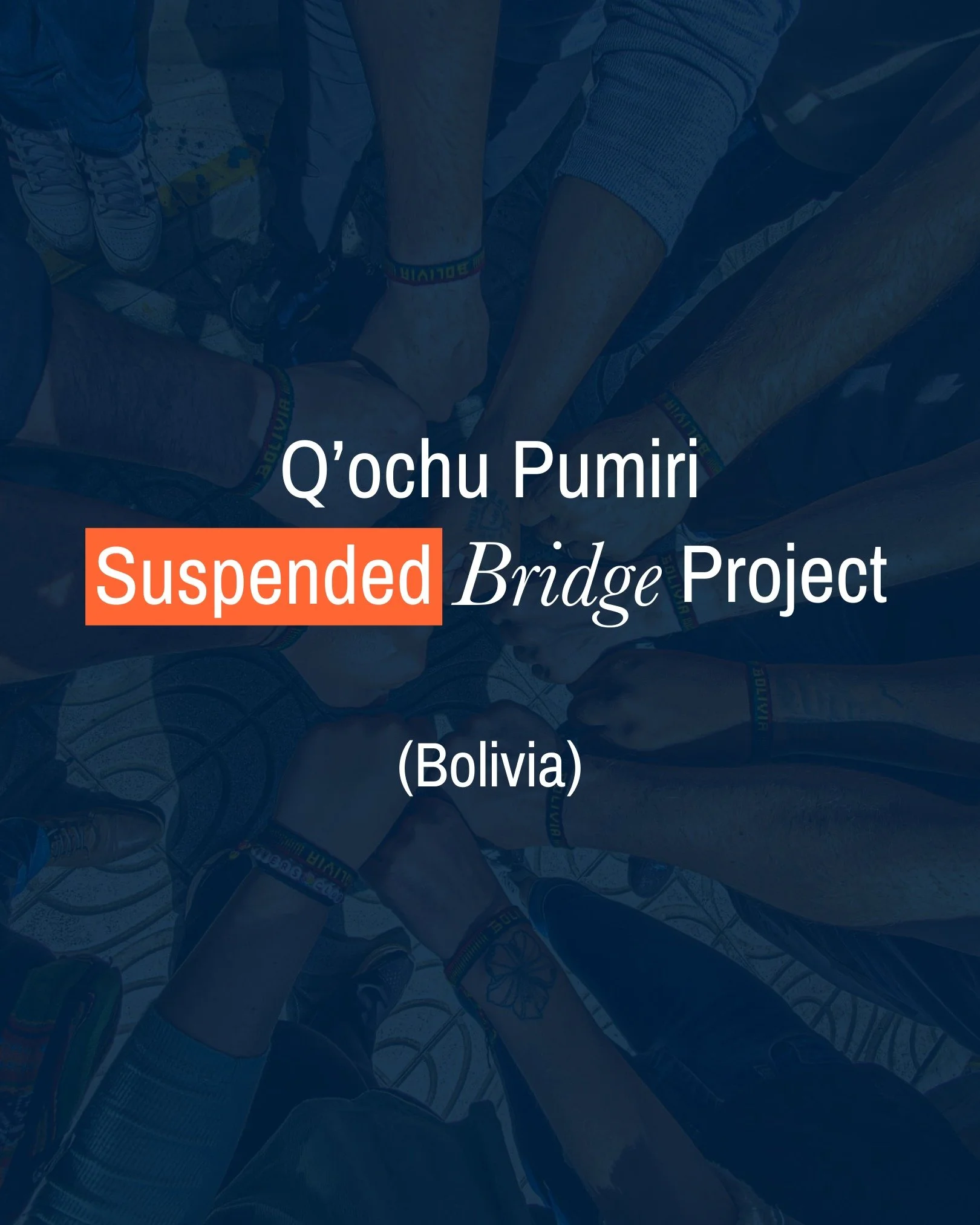 Today we celebrate the completion of the Q&rsquo;ochu Pumiri Suspended Bridge Project in Bolivia - another life-changing project made possible by our generous supporters like you. Special thanks to our volunteers from Structural Group @structuraltec)
