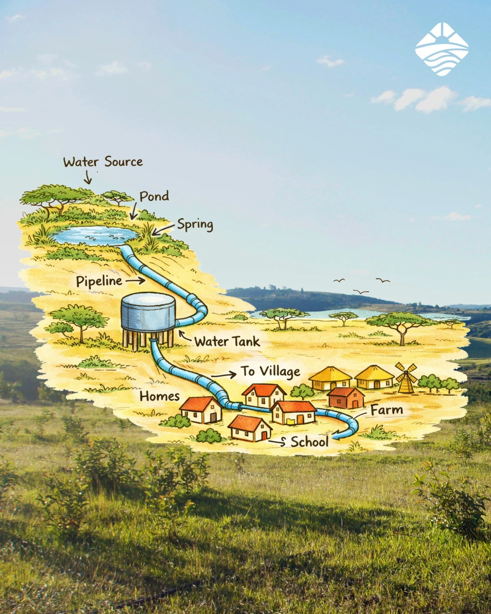 Many of our water projects utilize gravity-fed systems. These are elegant engineering solutions that provide reliable water without the need for expensive electricity or complex pumps. By using the natural landscape, we create systems that communitie