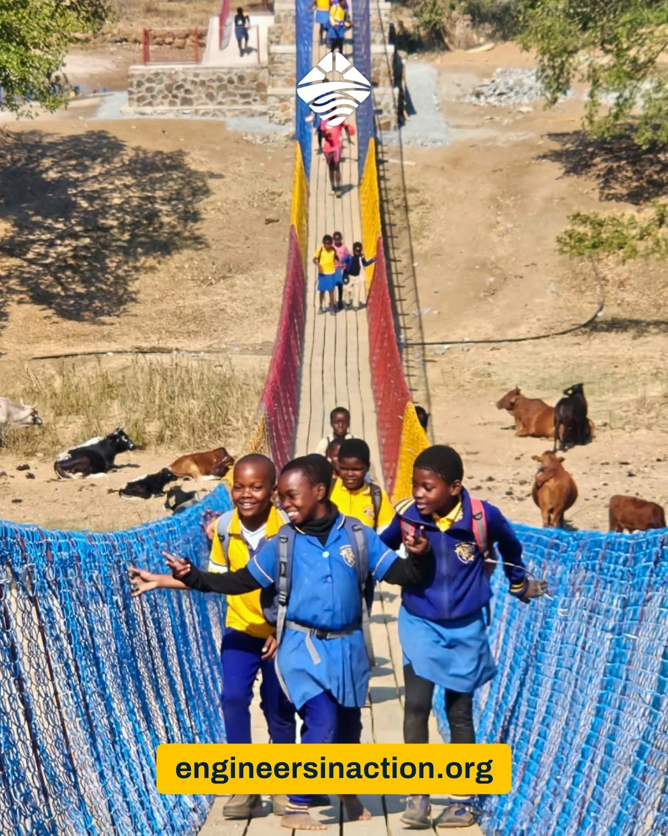 A bridge is a path to education.

During the rainy season, flooded rivers can prevent students from reaching school for weeks at a time. A safe crossing ensures that their education is never interrupted by the weather, keeping them on the path to a b