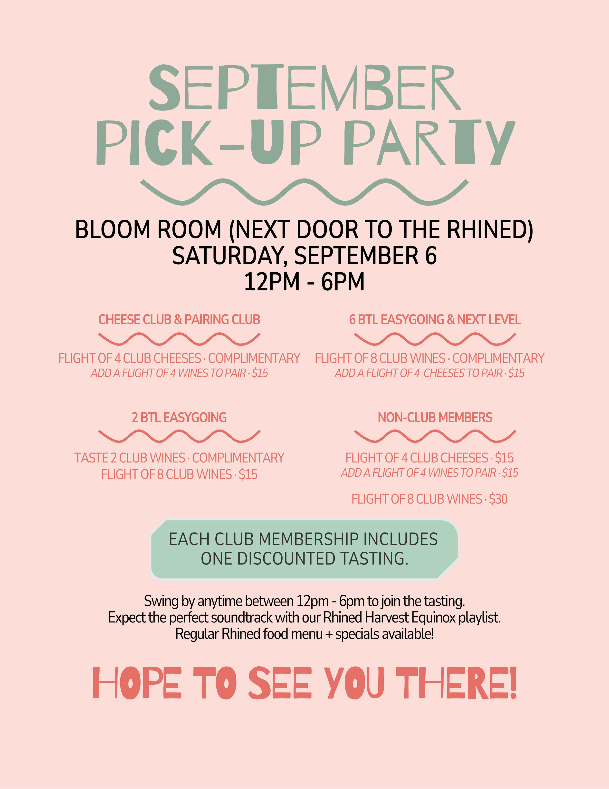 September Rhined Club Pick-Up Party “Harvest Equinox”