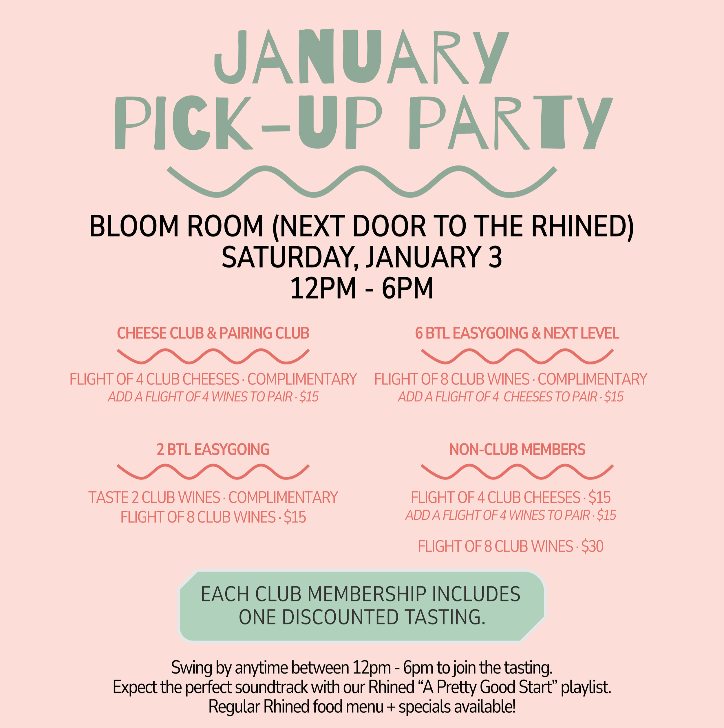 January Rhined Club Pick-Up Party “A Pretty Good Start” 