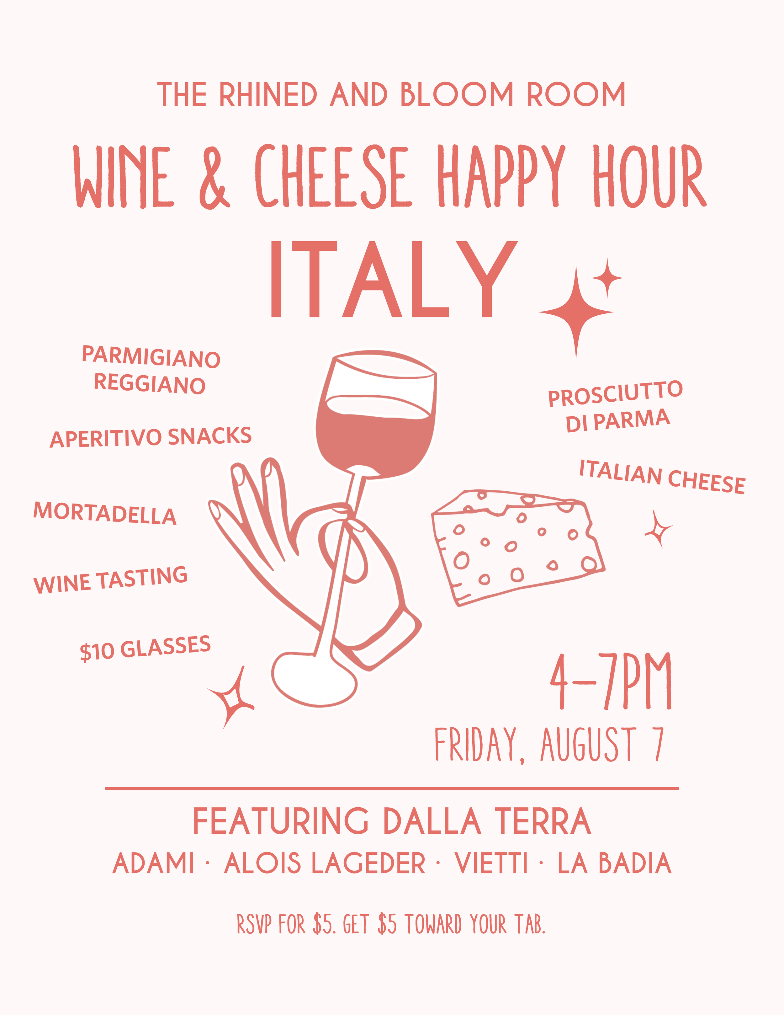 Wine &amp; Cheese Happy Hour: Italy!