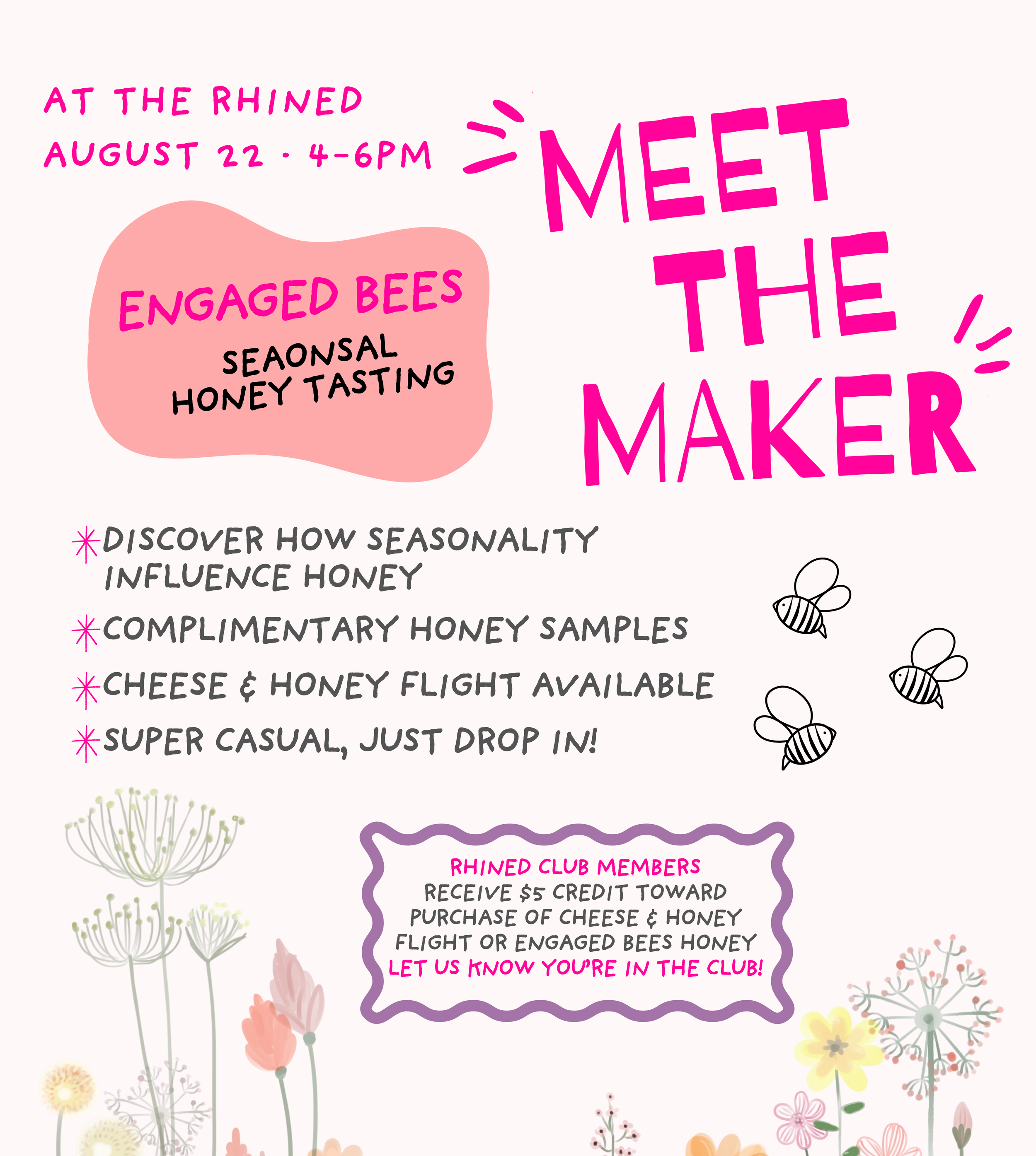 Seasonal Honey Tasting · Meet the Maker: Engaged Bees