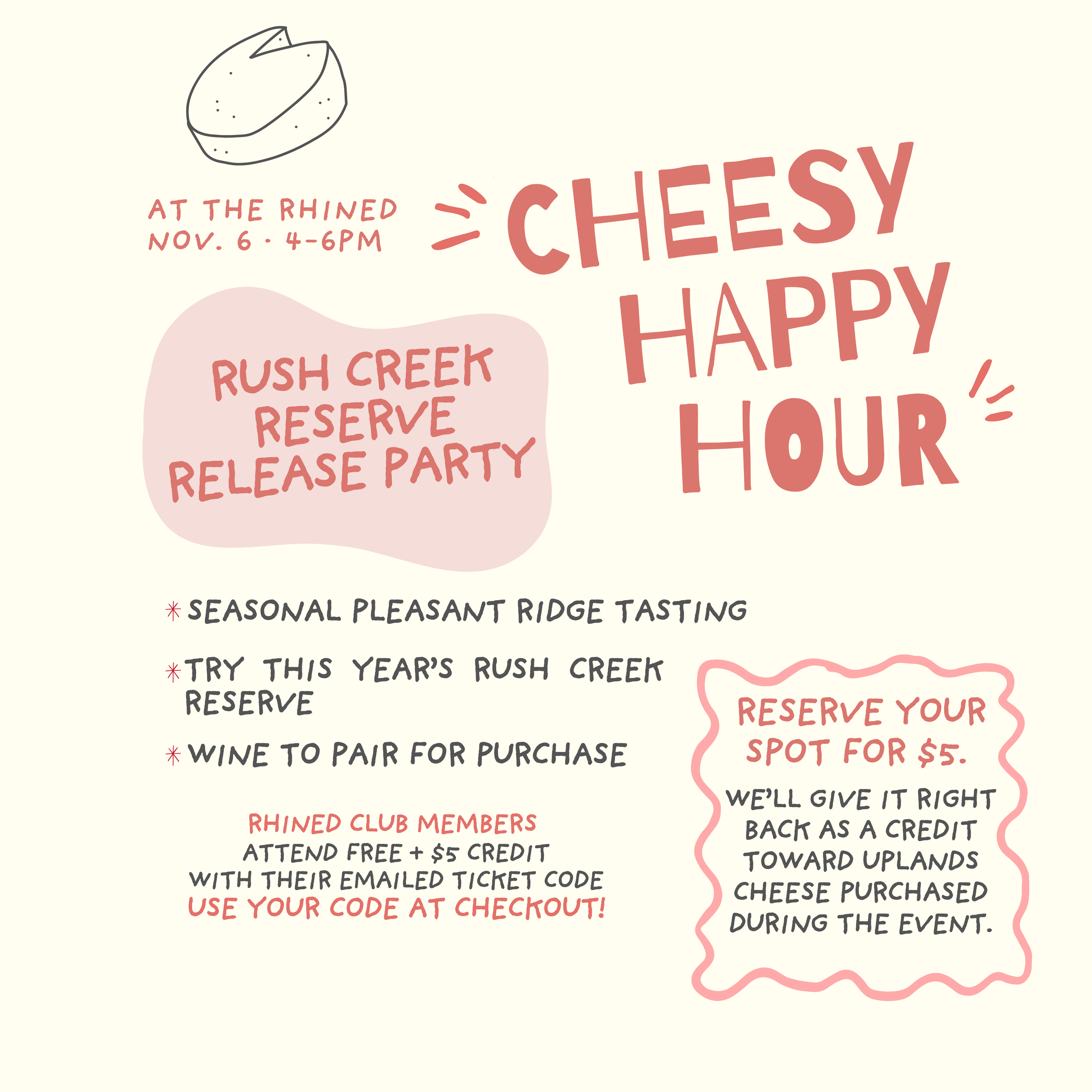Cheese Happy Hour: Rush Creek Reserve Release Party