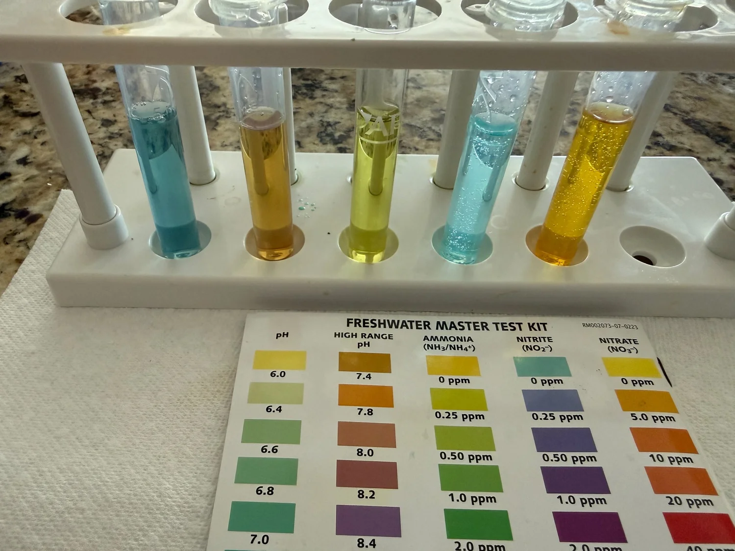 Curated visual reference: Visual Reference: How To Test Aquarium Water Parameters Ammonia Nitrite Nitrate Ph