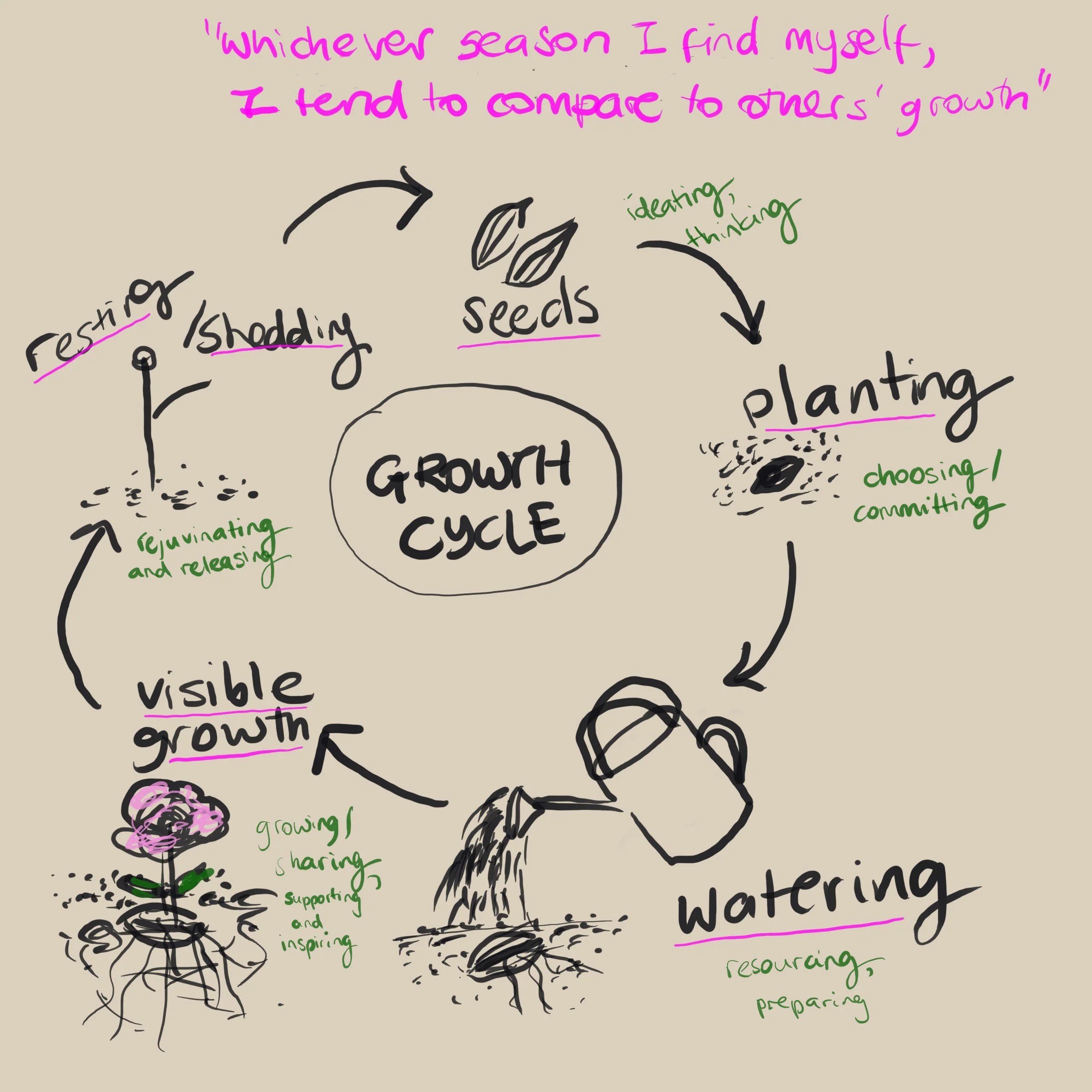 Coaching Supervision Reflection - comparison and the purpose of each stage of growth; Digital; 2024