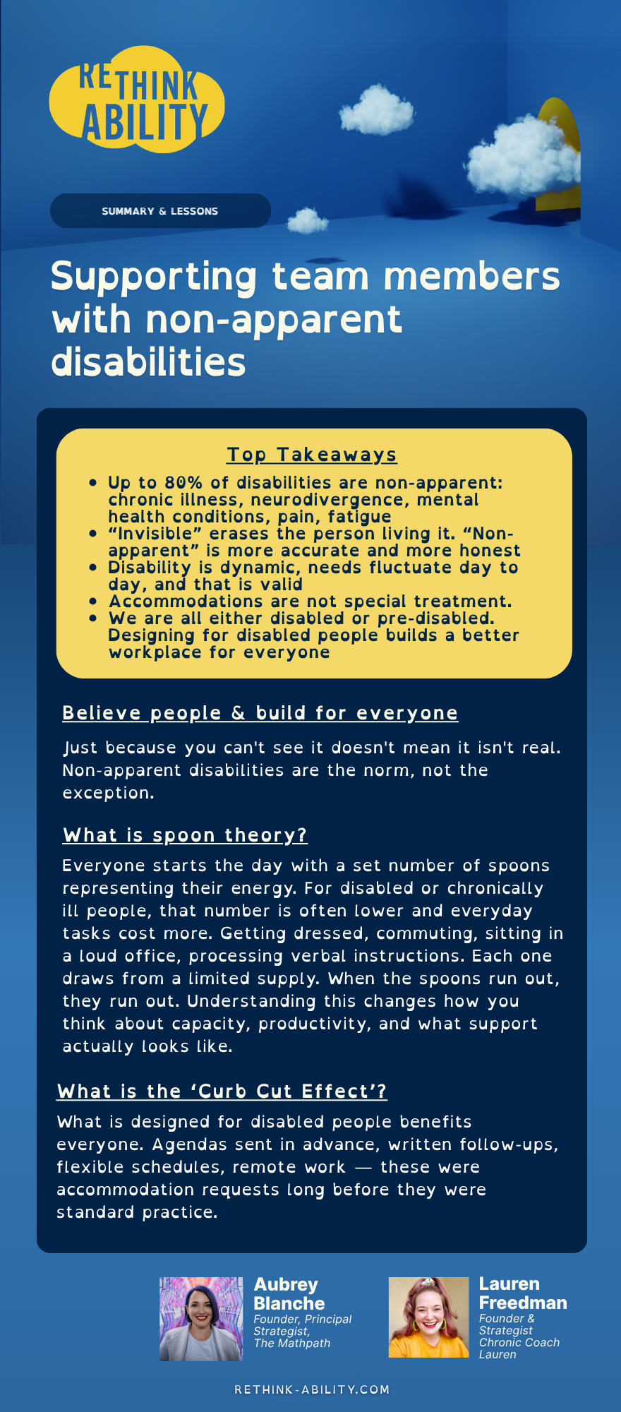 Preview of "Supporting team members with non-apparent disabilities" one pager summary document