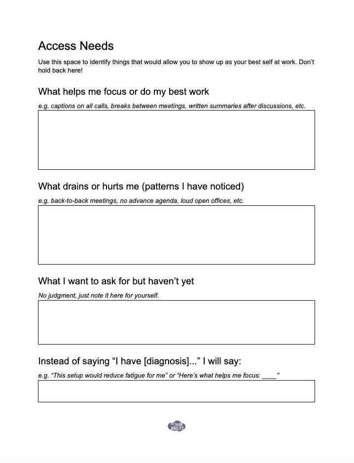 Preview of page two of "Intersectionality and its role in accessibility" working document