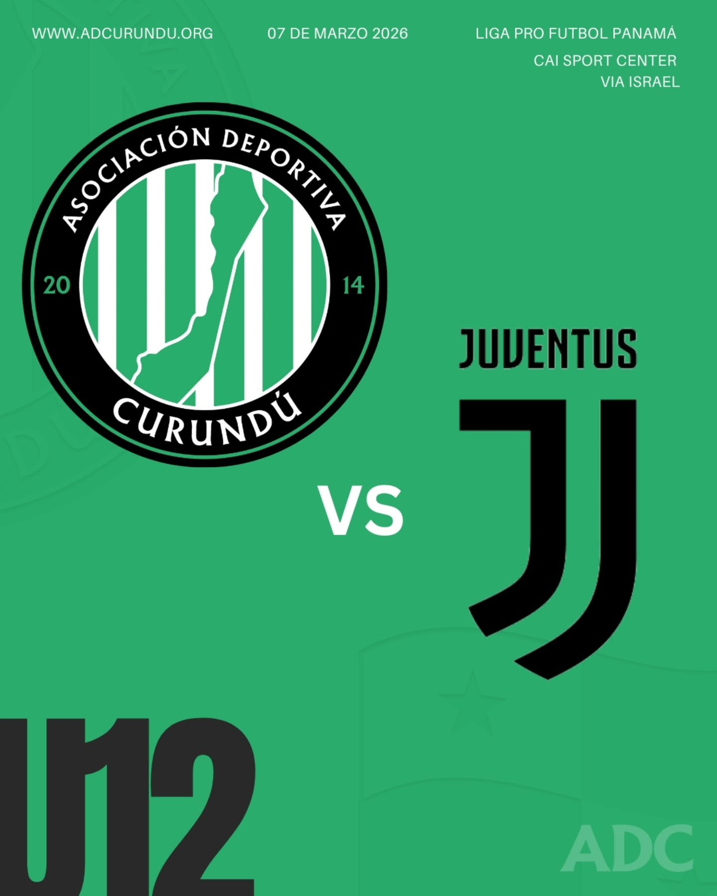 Rival: Juventus Academy Panam&aacute; | Fecha: S&aacute;bado 7 de Marzo

​⏳ &iexcl;Cuenta regresiva! Este s&aacute;bado nos medimos ante un gran rival. El entrenamiento y la disciplina de la semana se demuestran en la cancha. 🏟️

​📍 Sede: CAI Sport