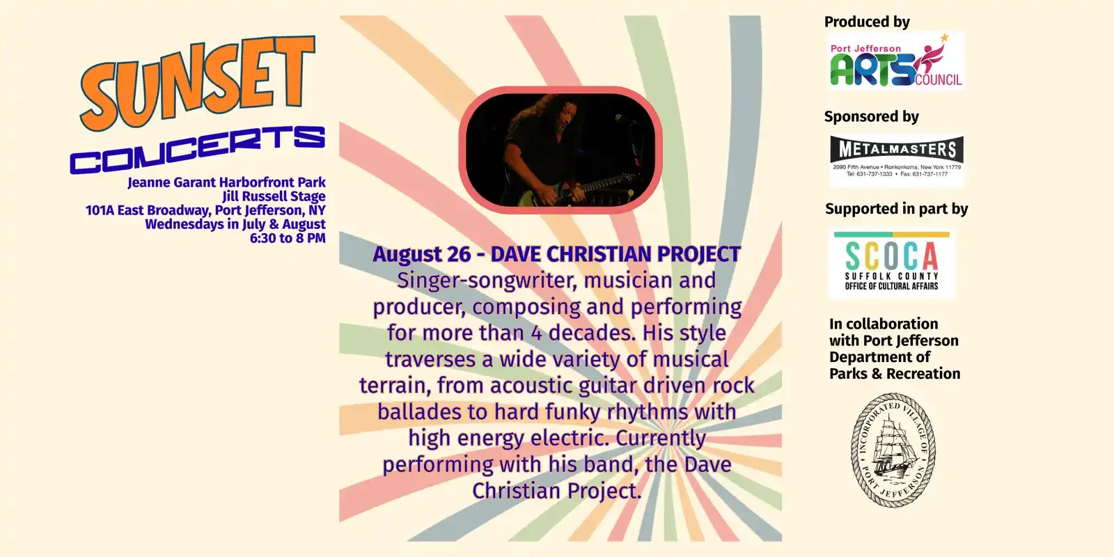 Sunset Concerts: DAVE CHRISTIAN PROJECT 