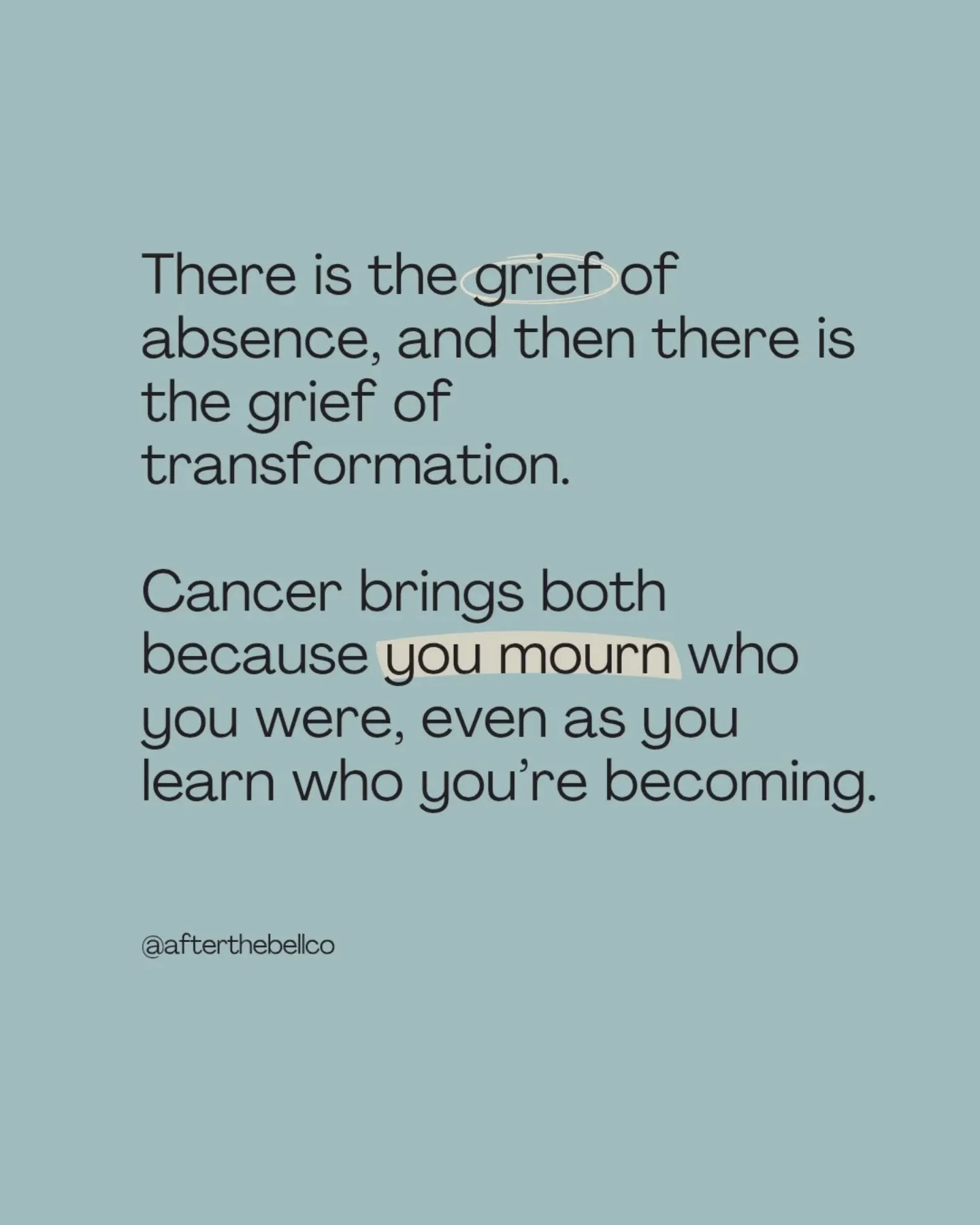 The part that truly matters is this: grieving, for whatever reason, is OK 🤍

#cancersurvivor #lifeaftercancer #breastcancercommunity