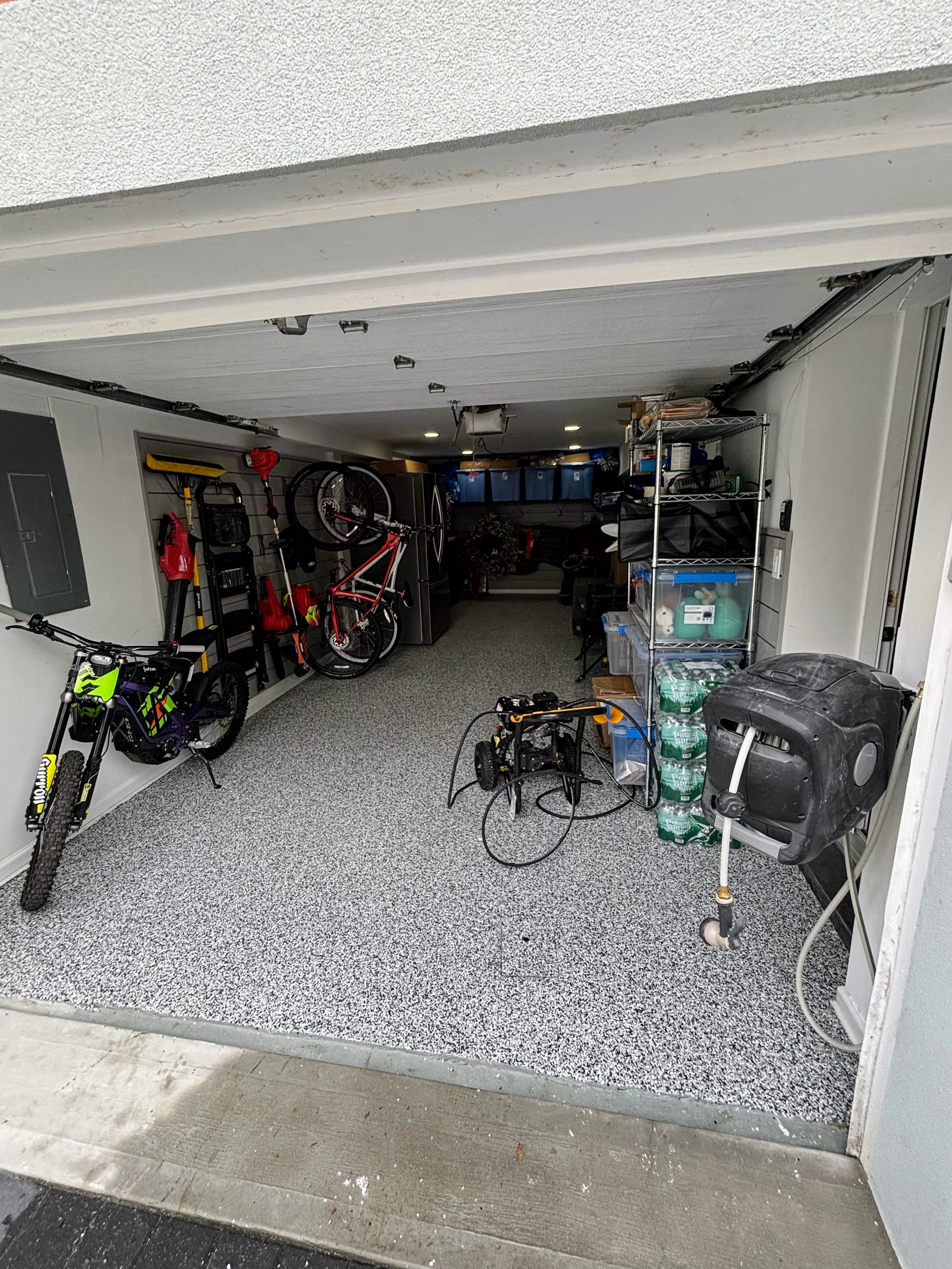 Garage epoxy flooring installation in Westchester County NY