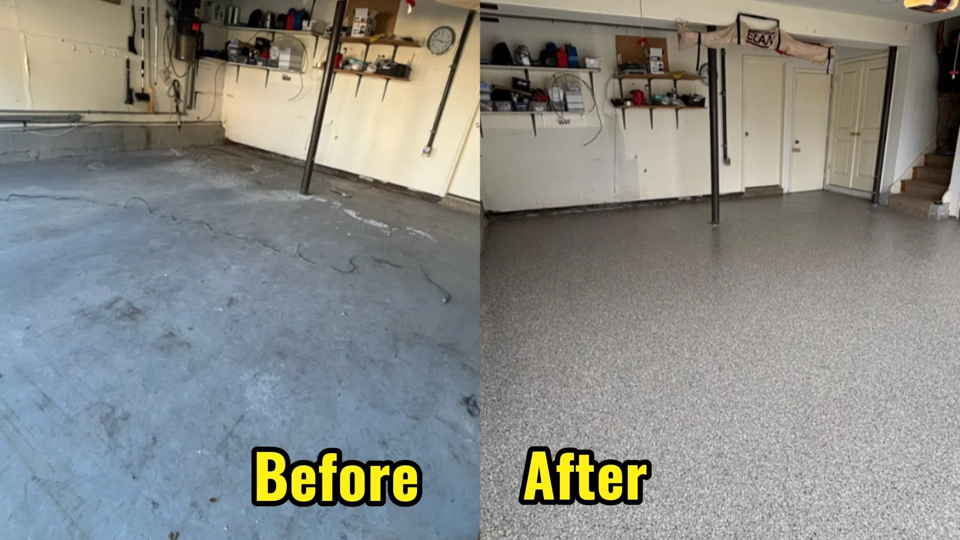 Flake epoxy garage floor system in Westchester County NY