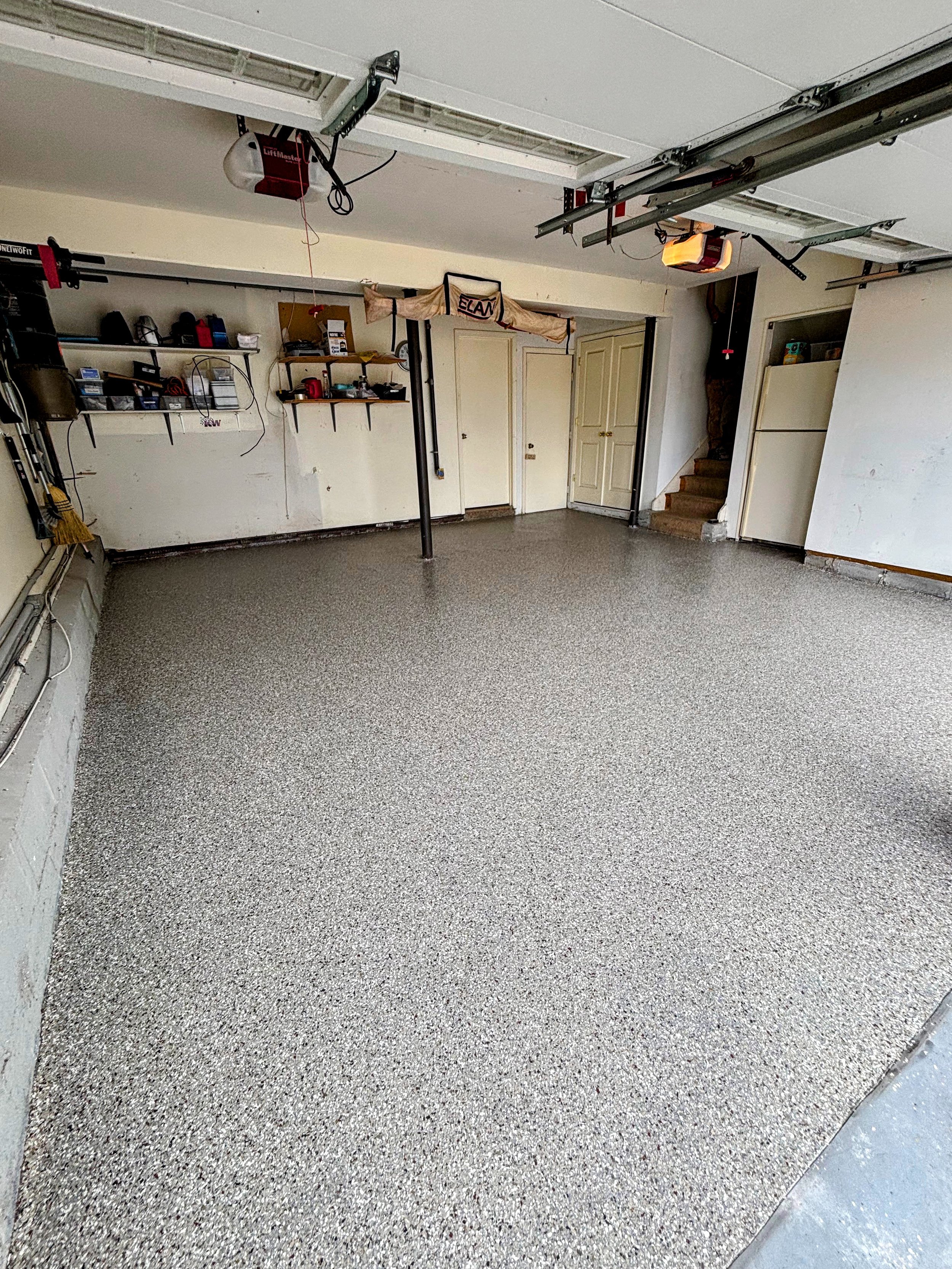 Close-up detail of epoxy flooring finish