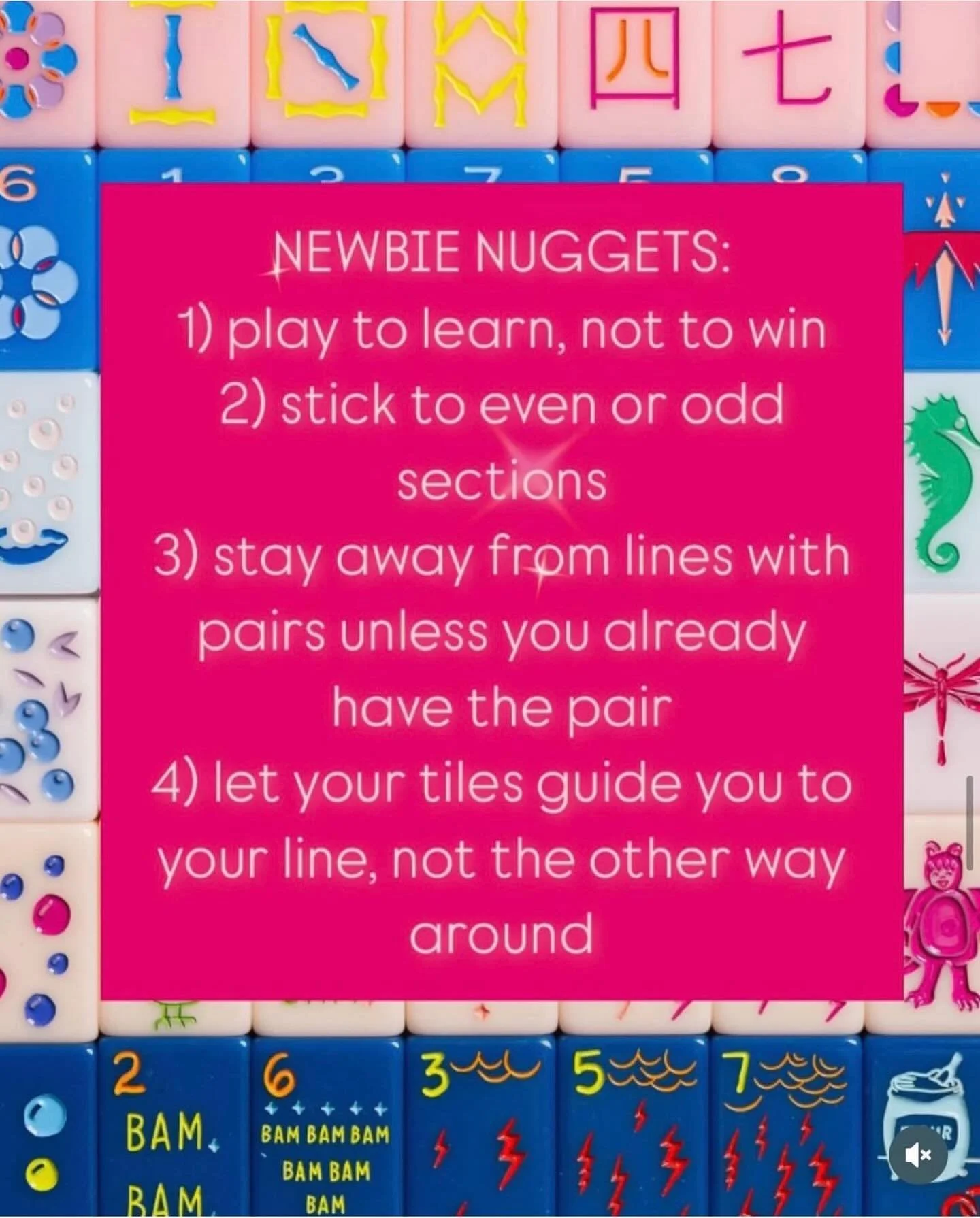 Mahjong can feel like a LOT at first&hellip; so here are my newbie nuggets. Bite-sized tips for brand-new players. What&rsquo;s your favorite beginner tip?
