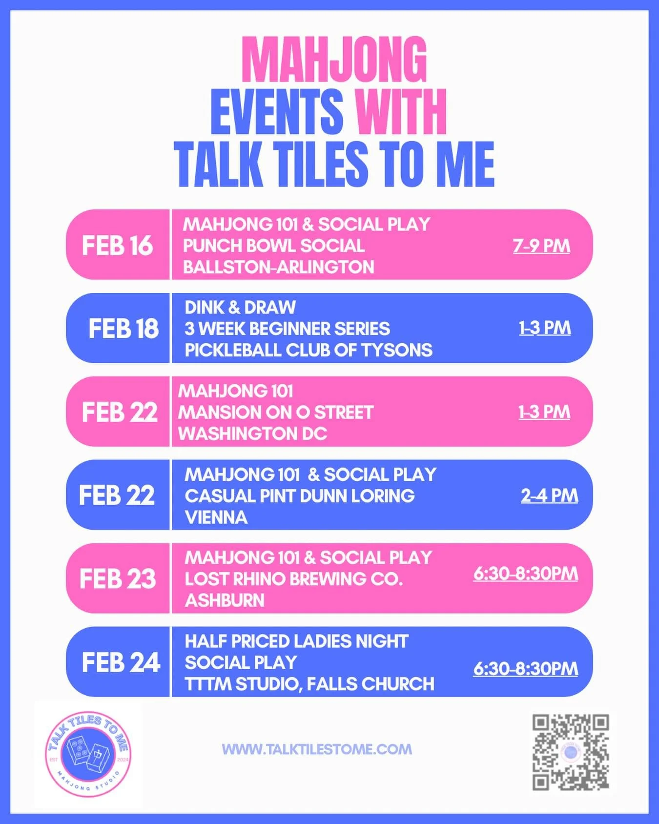 Help us close out February strong as we head into the final month before the 2026 NMJL card drops. 

We&rsquo;ve got some fun things lined up in March to sharpen your skills, build confidence, and get you ready for the new card season. But before tha