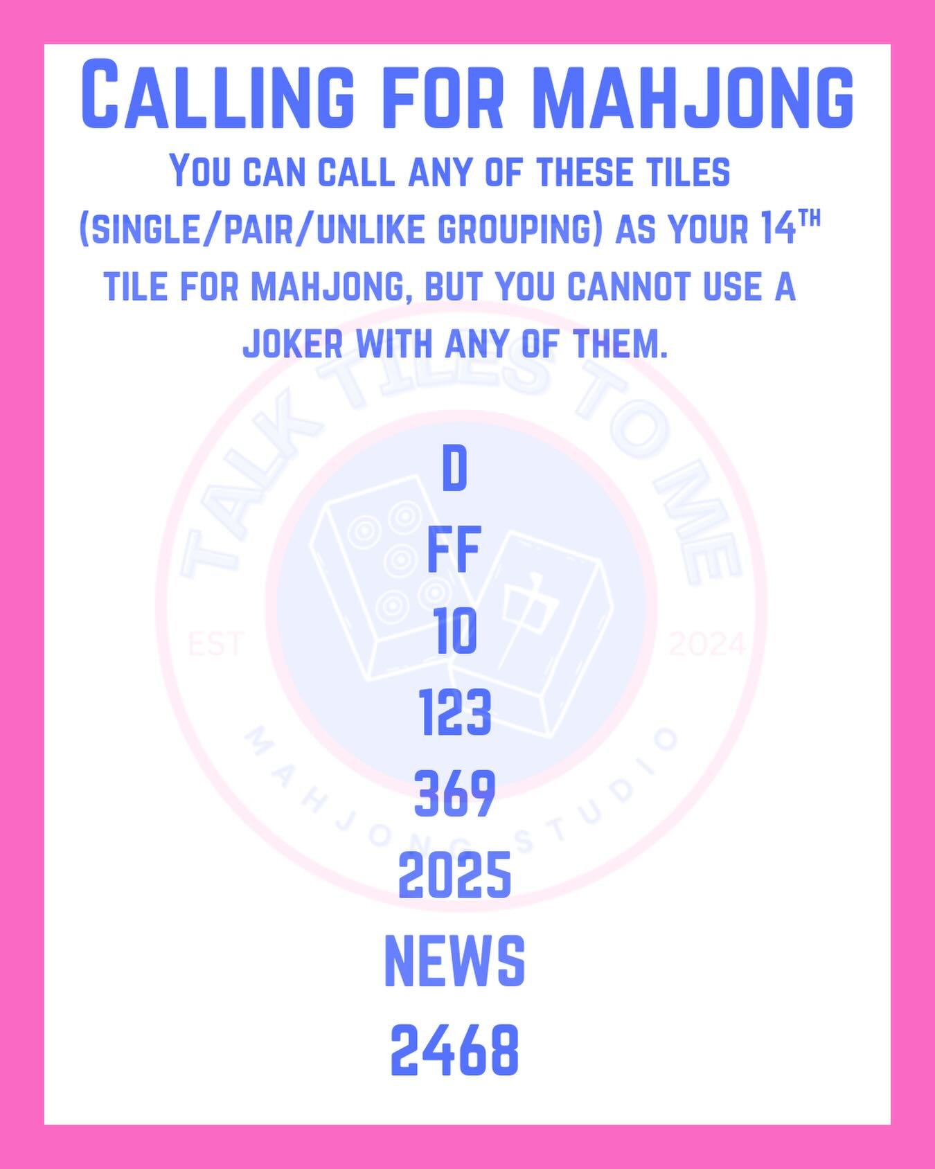 Think of it this way:

13 tiles complete &rarr; waiting on ONE &rarr; you can call any of the the above. Save this for later.