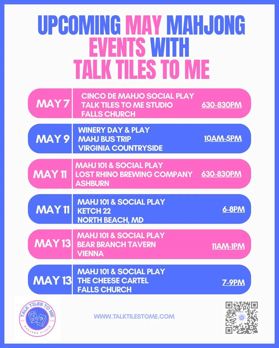From beginner lessons to social play (and everything in between), we&rsquo;ve packed May with all the Mahj you could want. It&rsquo;s the perfect time to finally learn or keep the momentum going if you&rsquo;re already playing.

Good tiles. Great peo