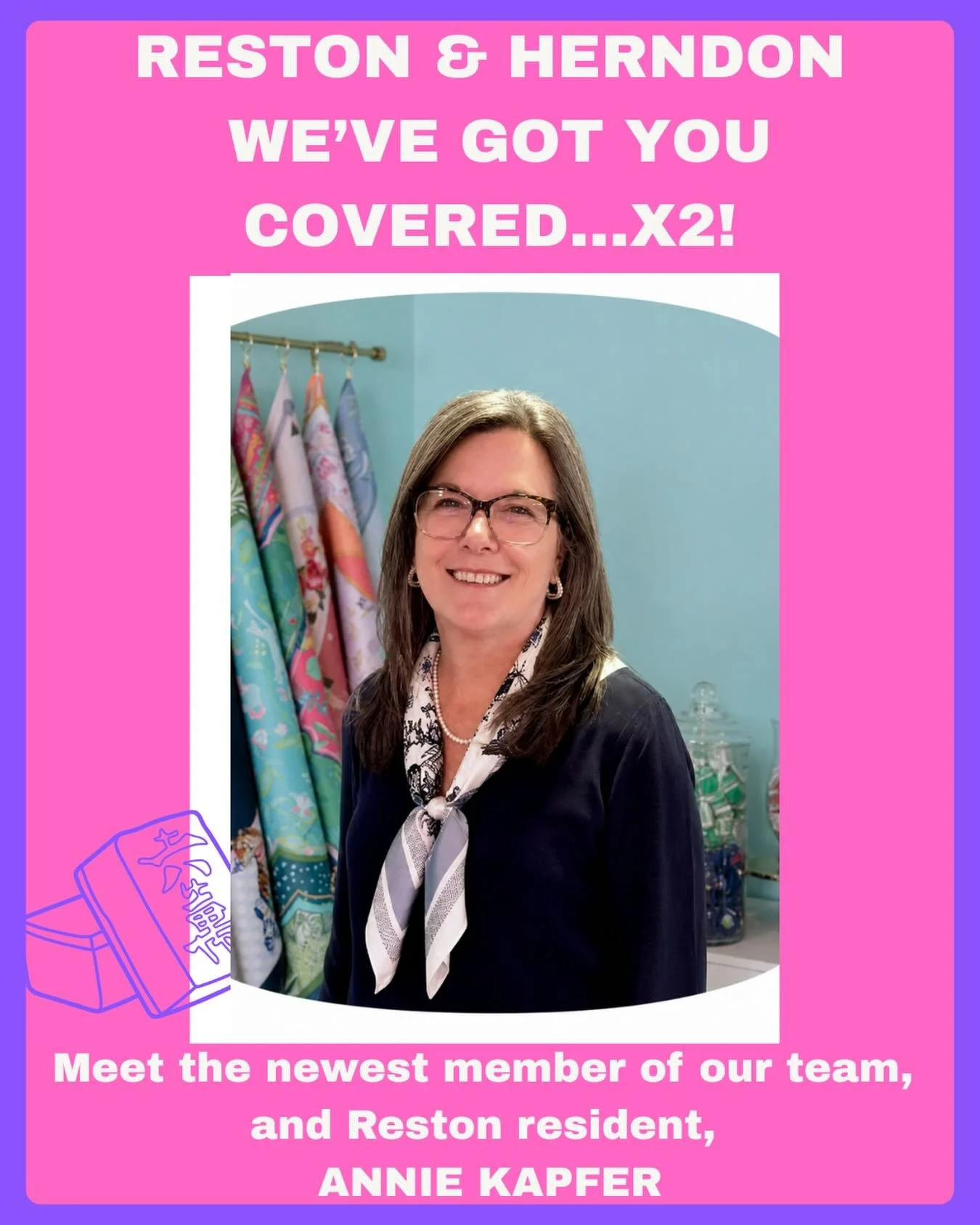 Reston/Herndon area, we&rsquo;ve got a twofer for you! First up: Annie Kapfer.

A Reston local and DC native, Annie is a mahjong lover, preschool teacher, and avid pickleball player, so games are kind of her thing.

She brings a calm, clear teaching 