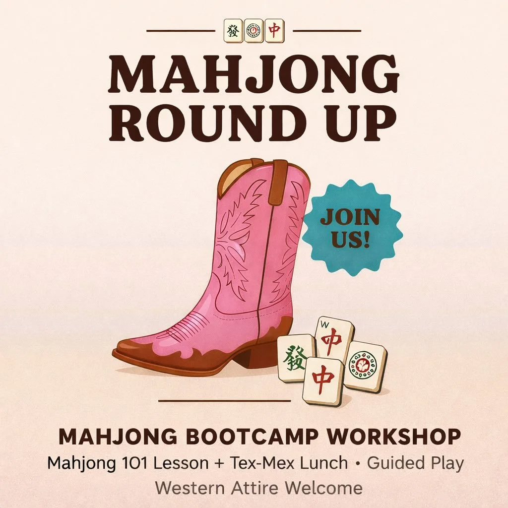 Mahjong Bootcamp is back!

Our first Bootcamp was such a success, we&rsquo;re saddling up for another round!

Join us Sunday, June 14th, from 10:30&ndash;2:00 at the TTTM Studio and wrangle up some Mahjong skills. This class starts with a focused two