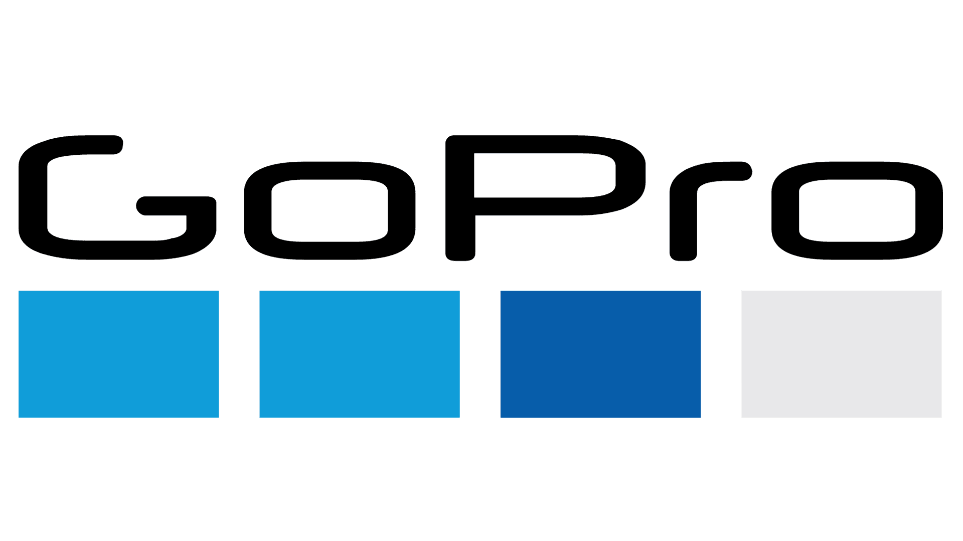 Color palette with four shades of blue, labeled from left to right, with the last color being light gray.