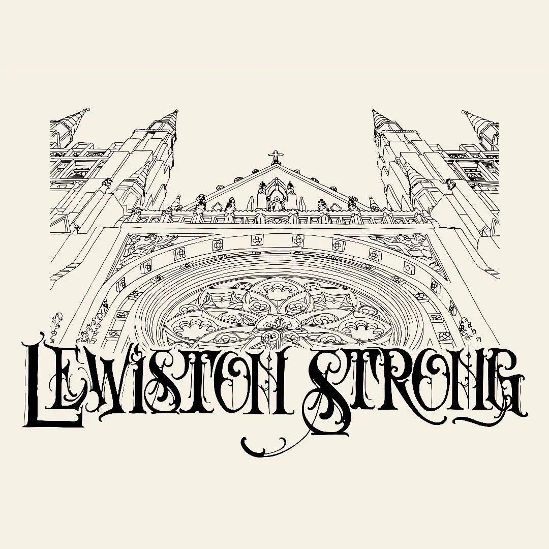 Lewiston Strong T-Shirt Design for Rocks Collective, Adobe Illustrator