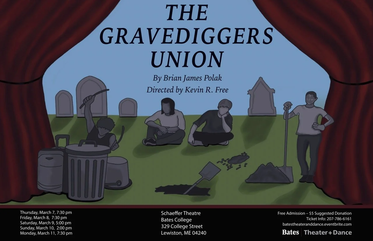 Poster Design for Bates Theater & Dance, Adobe InDesign & Procreate