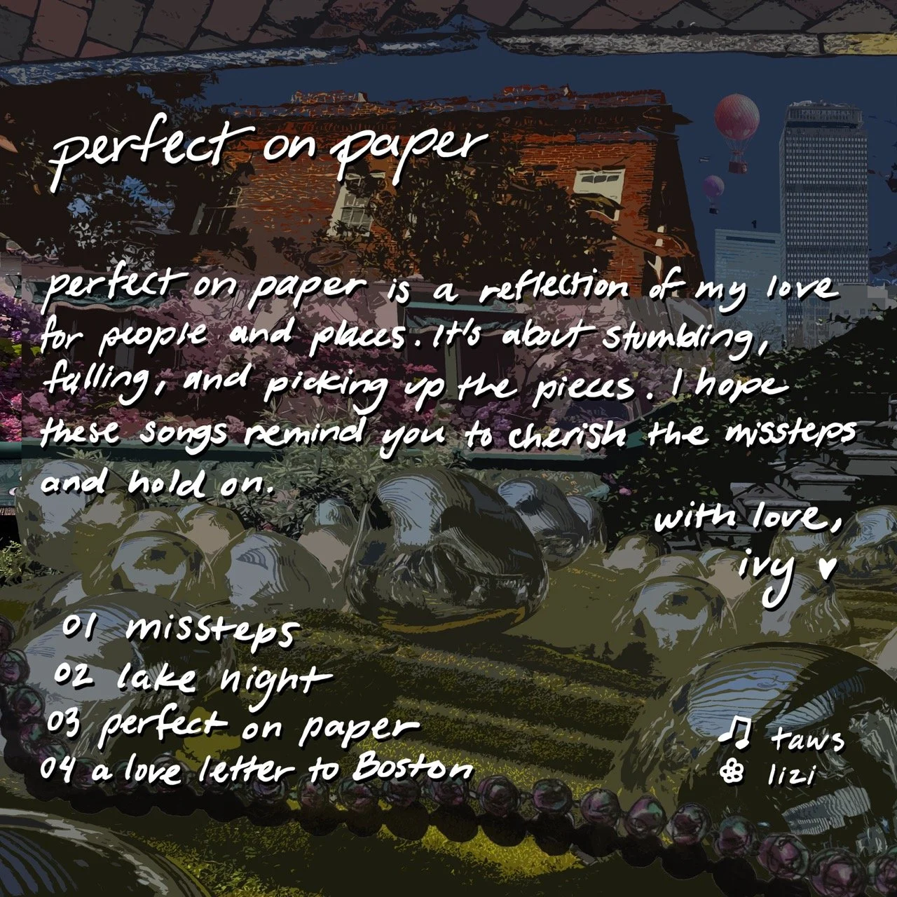 Album Cover Design for Katie Chen's Perfect on Paper, Adobe Photoshop