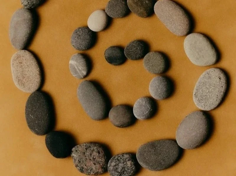 Rocks in a spiral pattern