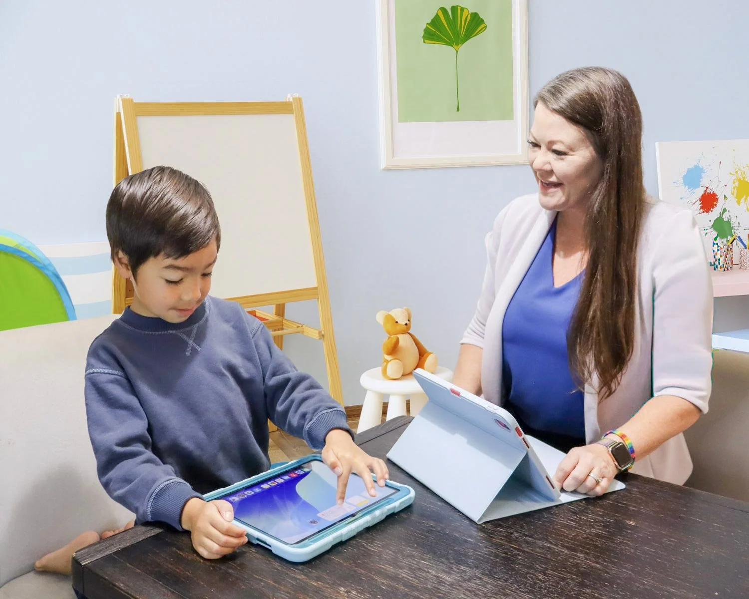 Student engaging in learning disability testing, including reading and math assessments, at InnovED Psych Solutions in Cape Coral, Florida.