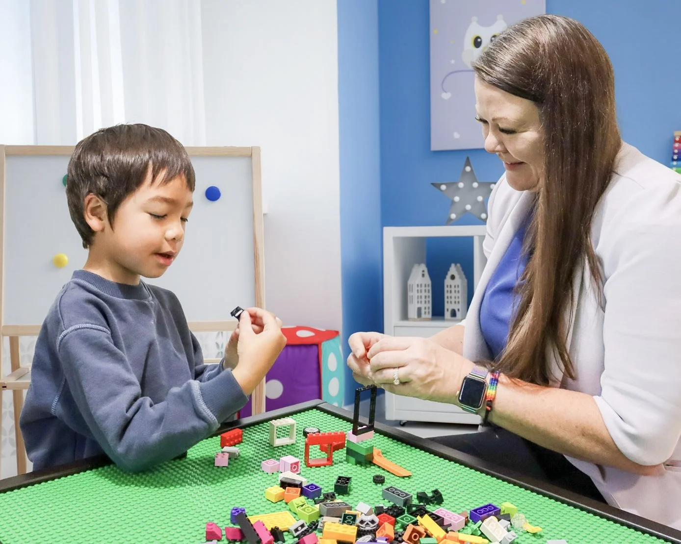 School-aged child participating in an ADHD evaluation at InnovED Psych Solutions in Fort Myers, Florida.