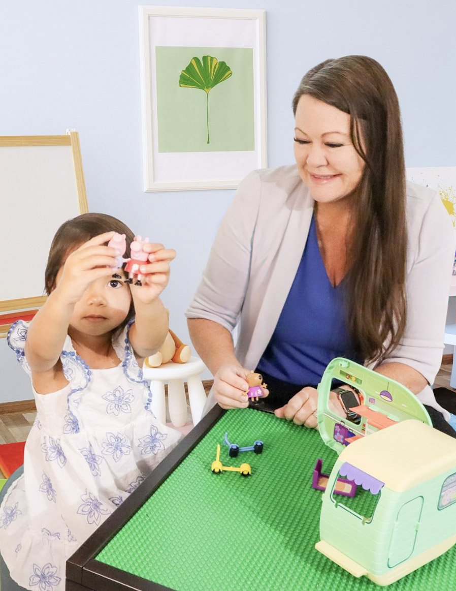 Clinician conducting an Autism assessment for a young child at InnovED Psych Solutions in Cape Coral, Florida.