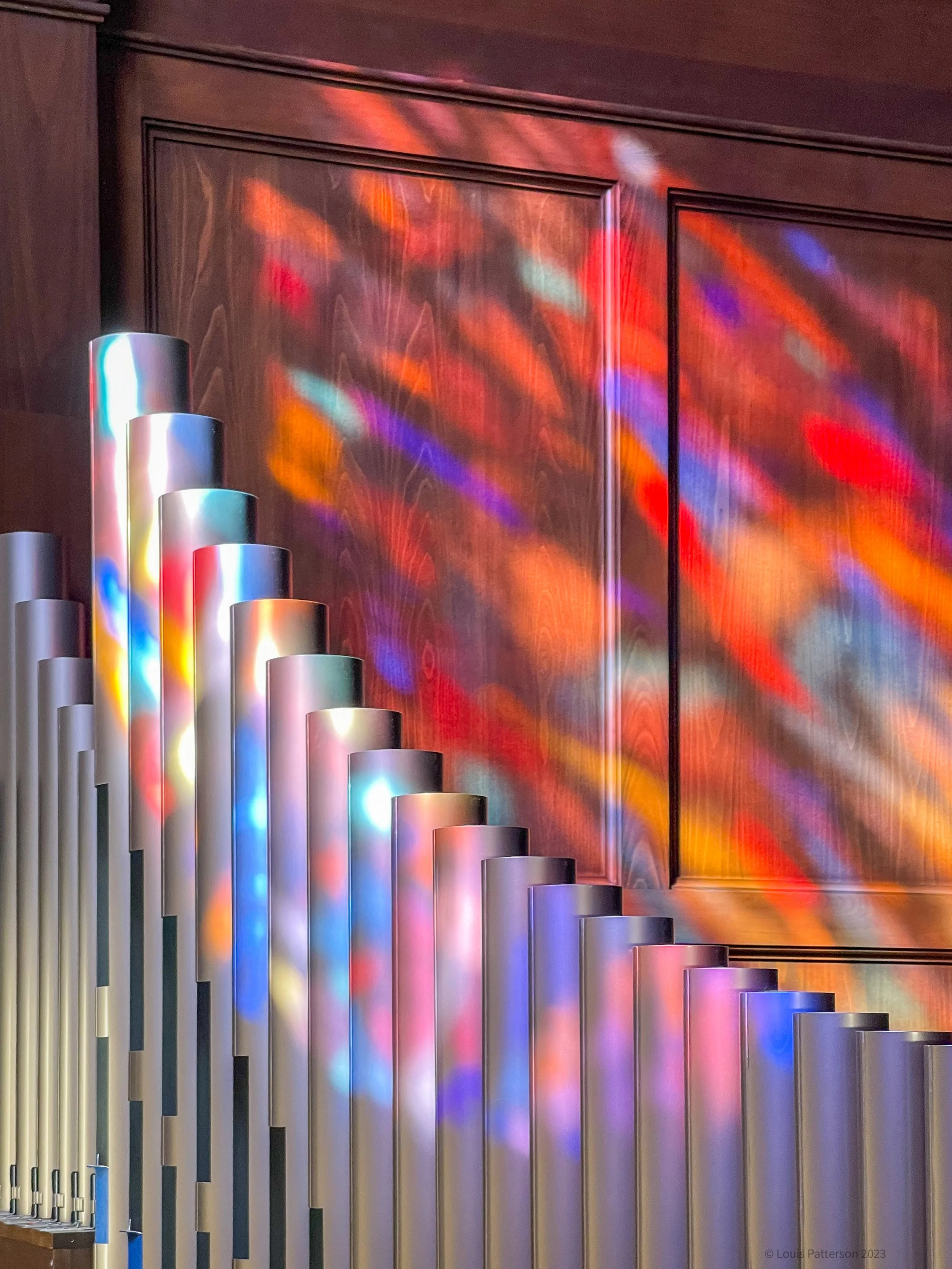 Stained Glass Effect on Organ Case