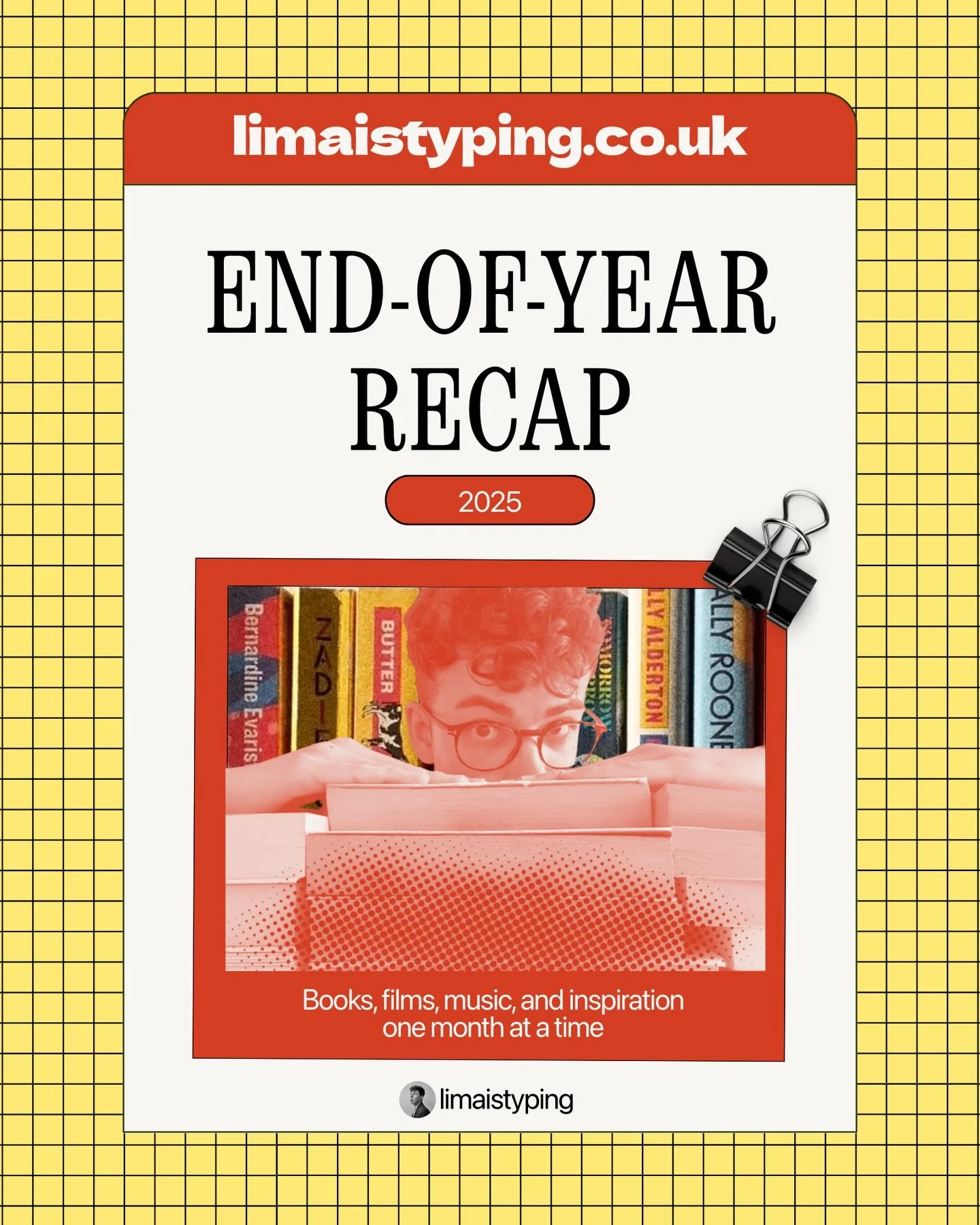 END OF YEAR RECAP 📚🎬🎧📸

2025 was a year-long marathon: 32 books, just a little under 300 films, website release, graduation and and a concerning amount of latin gibberish (i&rsquo;m working on it.)

it&rsquo;s giving never-ending party, long summ
