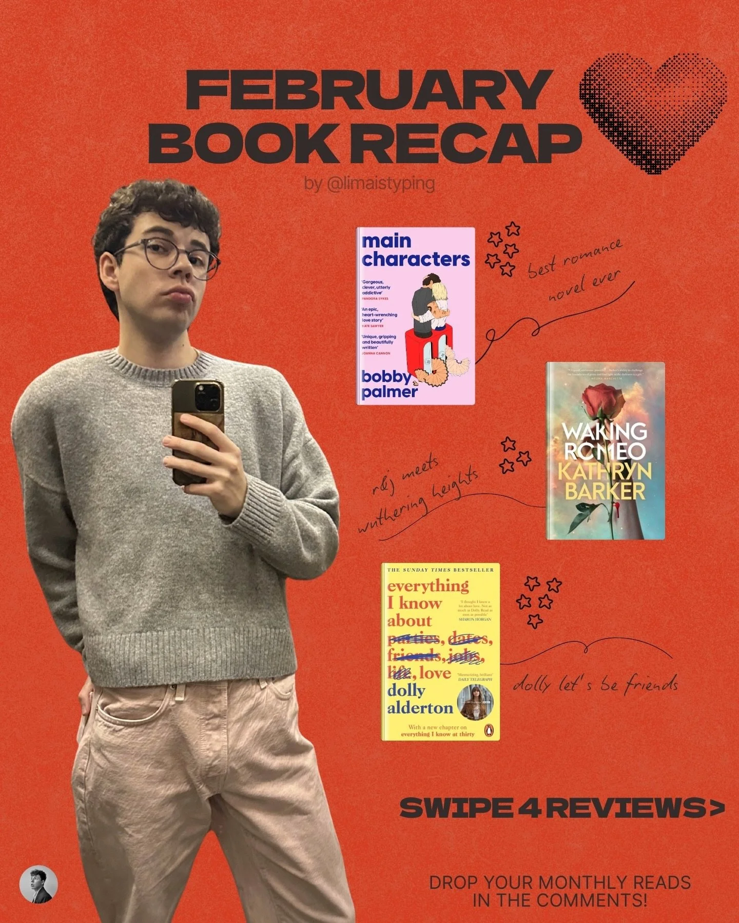 february wrap-up: book review edition

february was a month of huge plot twists and reminding yourself who the important people in your life actually are because what the **** was that??? guess i deserve it for putting my girl through the trenches. s