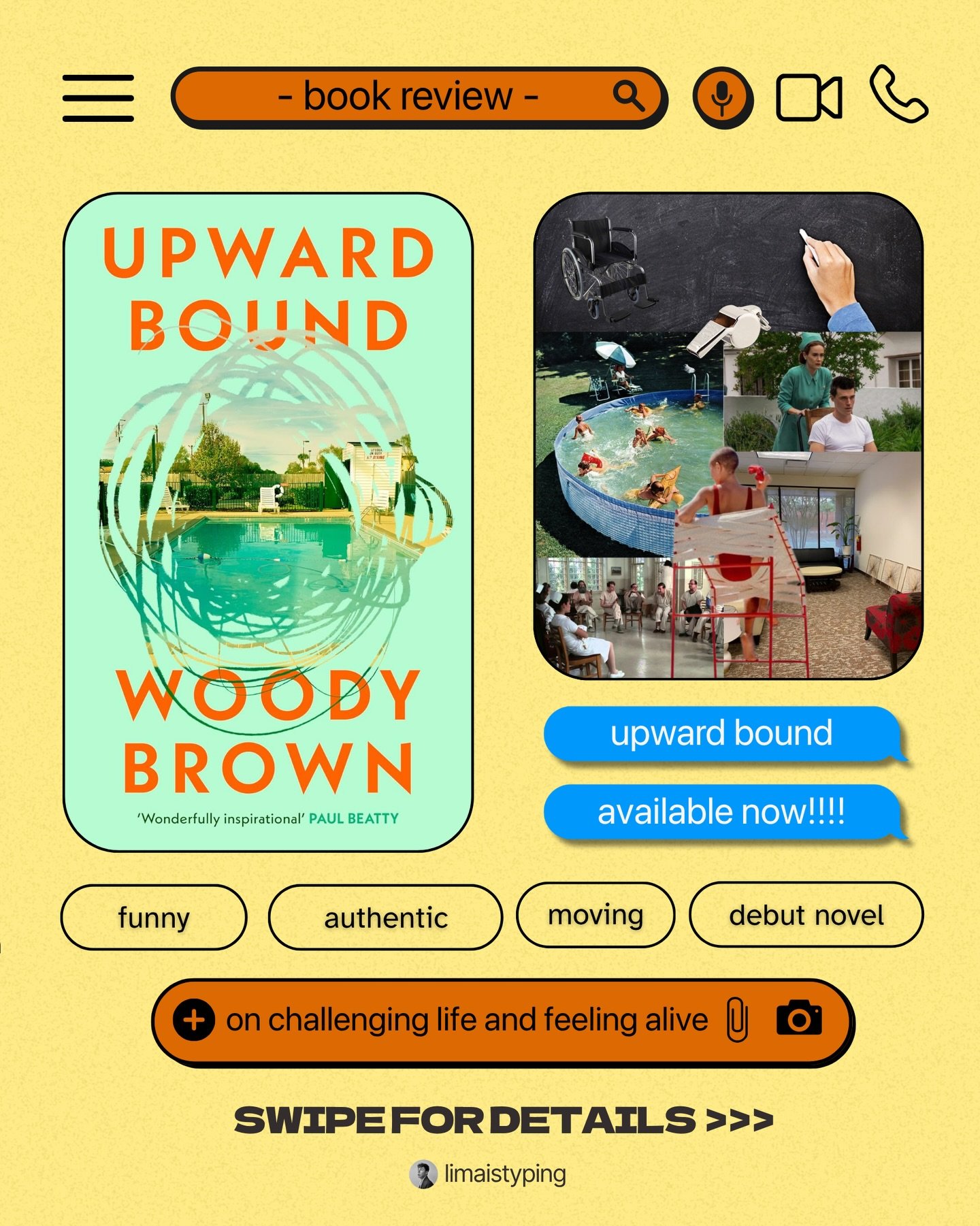 Upward Bound by Woody Brown
BOOK REVIEW

Rating: ☀️☀️☀️

❤️&zwj;🩹 disability 
🗣️ non-speaking characters 
👣 underrepresented voices 
🍎 slice-of-life 
🎭 humour 

Upward Bound is set in an adult day-care centre in Southern California, the sort of 