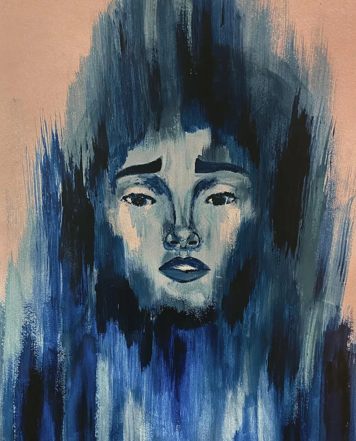 A Broken Heart, Gouache on Canvas, 2021
