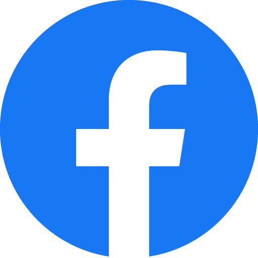 Facebook logo with a blue circular background and a black lowercase 'f' in the center.